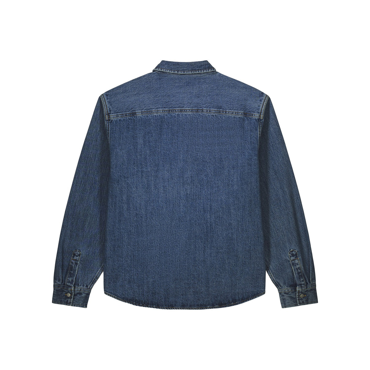 Heavy Denim Unisex Overshirt Mid Wash – Produktansicht hinten
