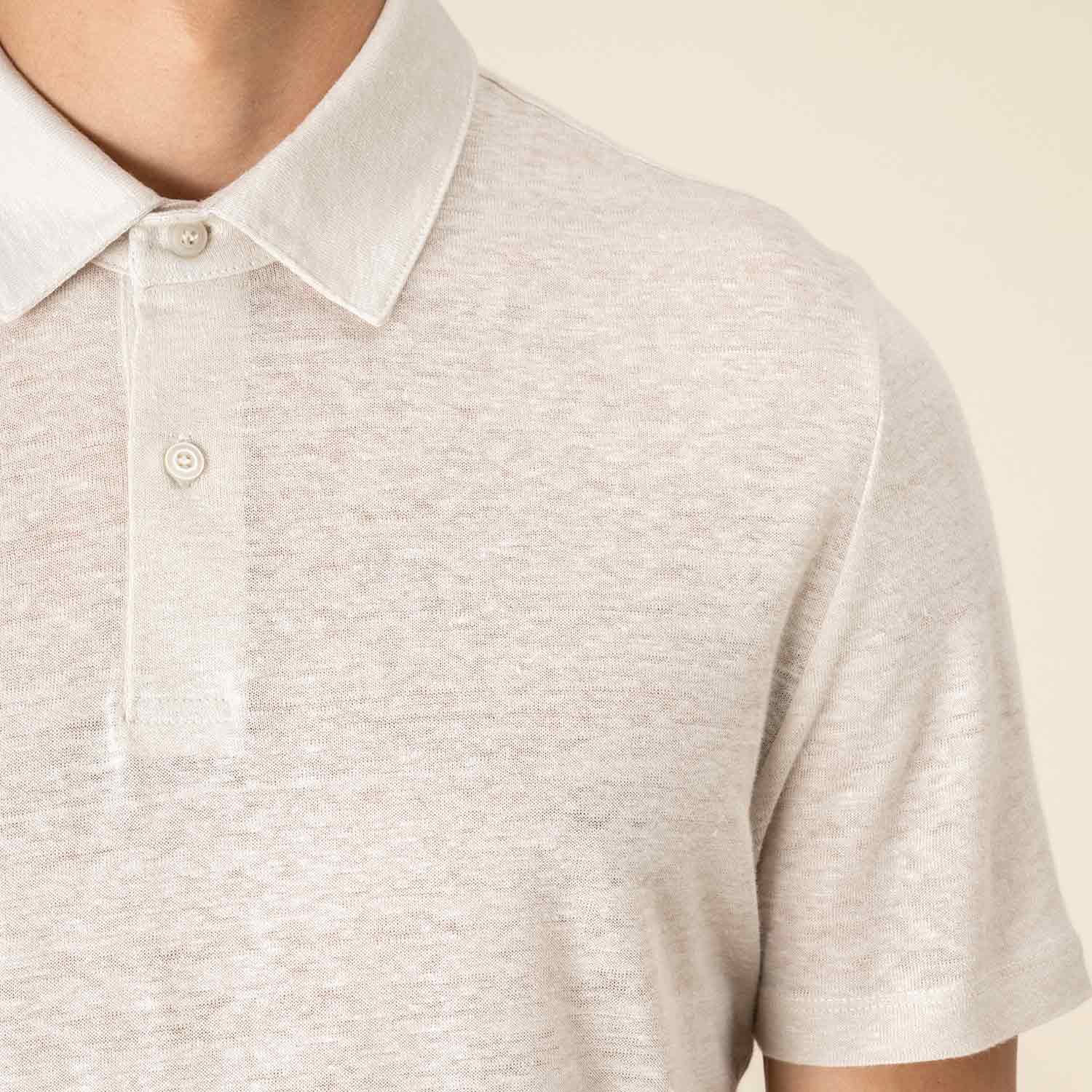 Leichtes Herren Leinen Poloshirt