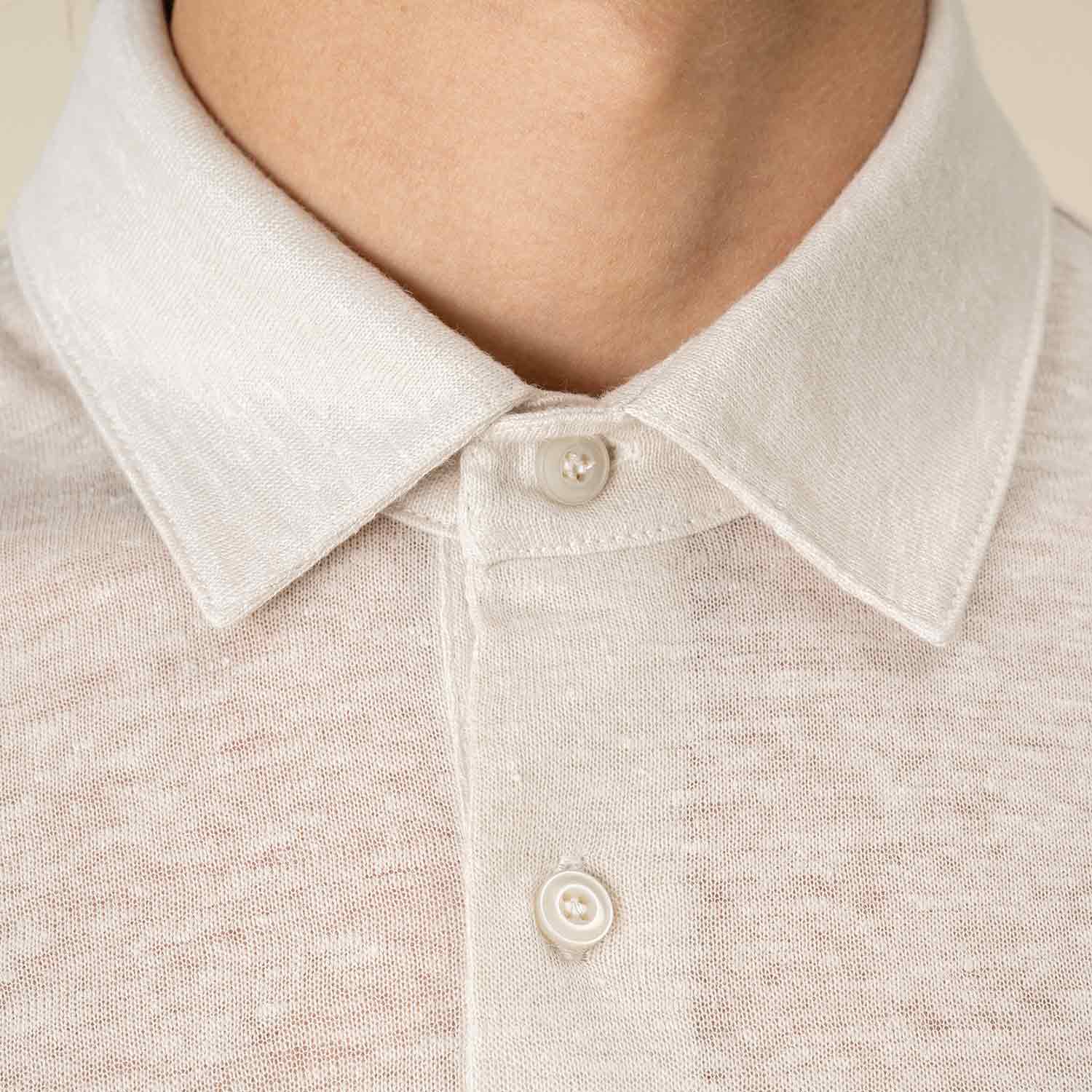 Leichtes Herren Leinen Poloshirt