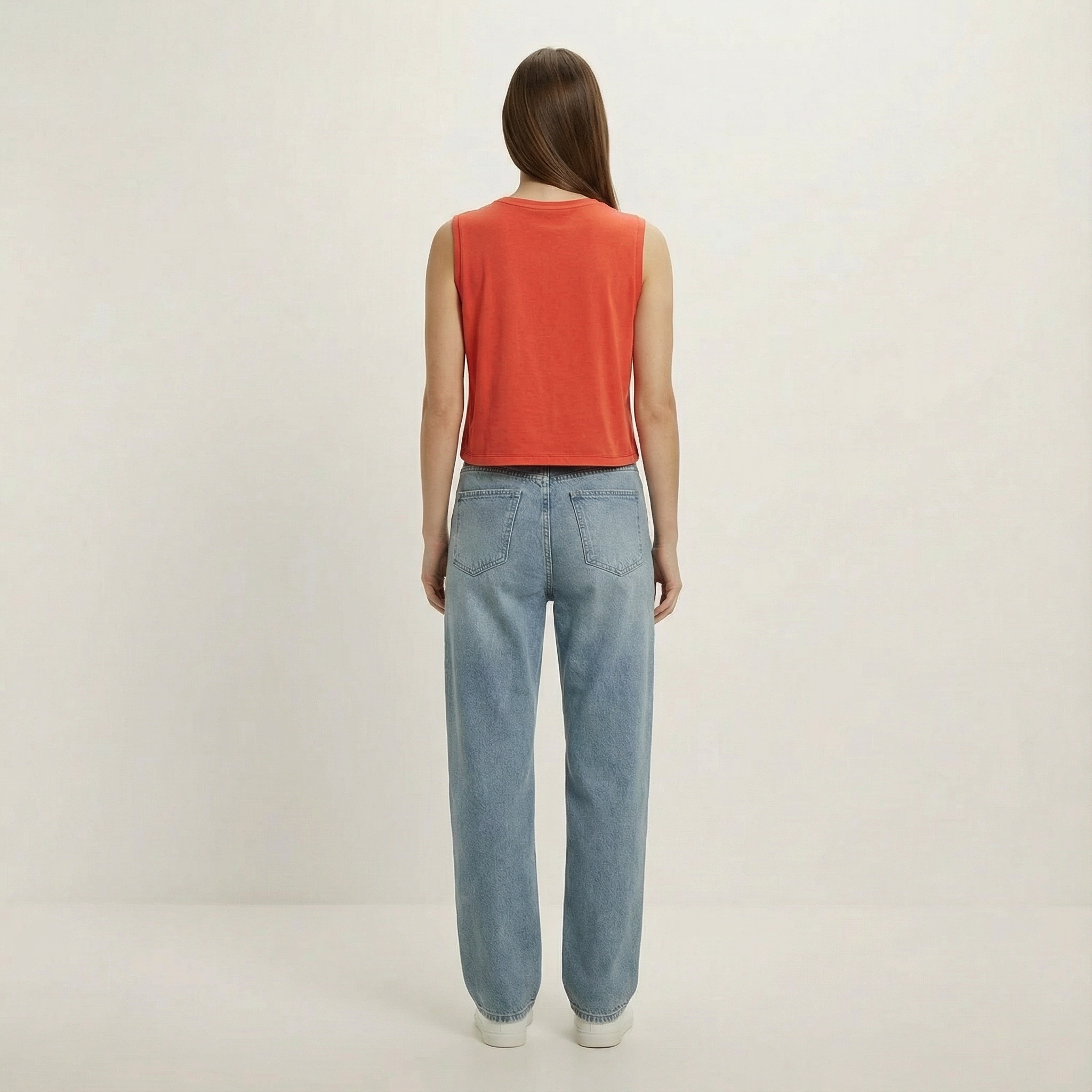 Ärmelloses Damen-Crop-T-Shirt aus Bio-Baumwolle