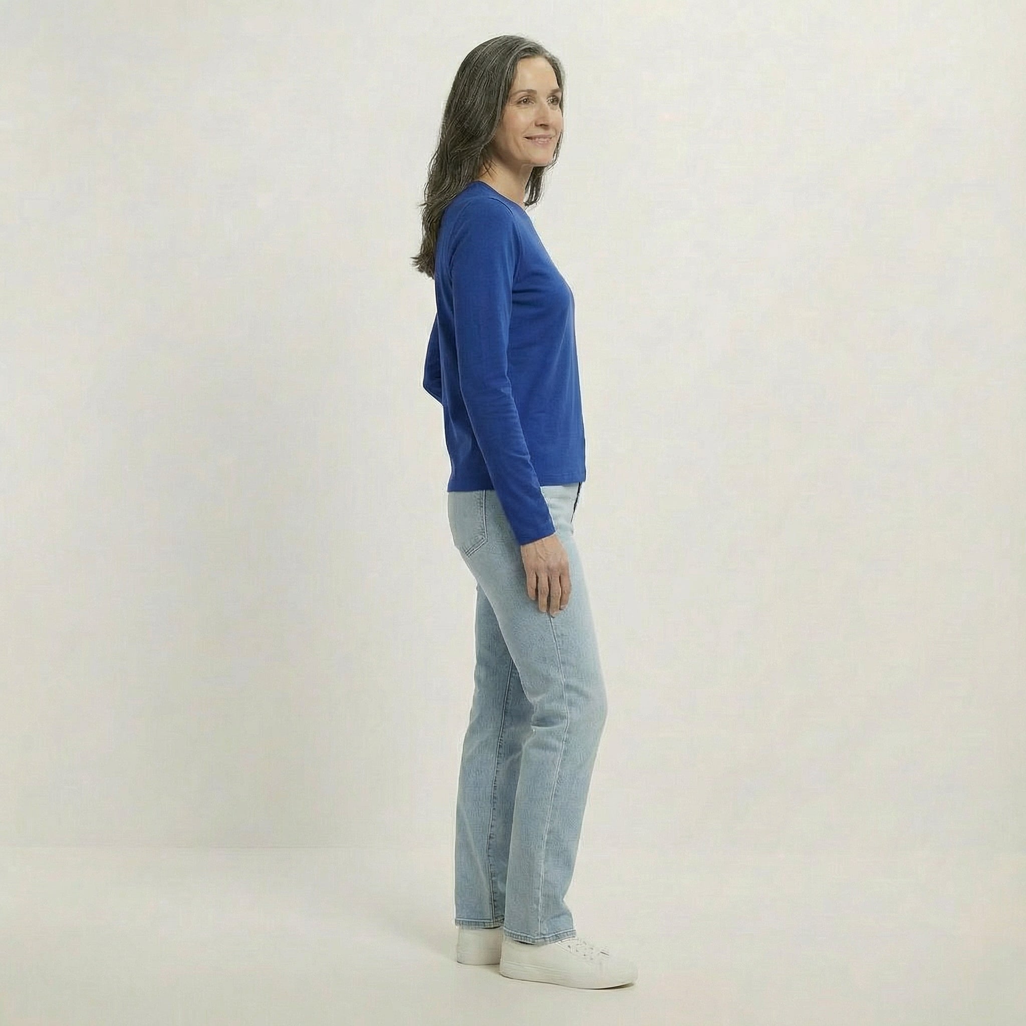 Basic Damen Langarmshirt aus 100% Biobaumwolle