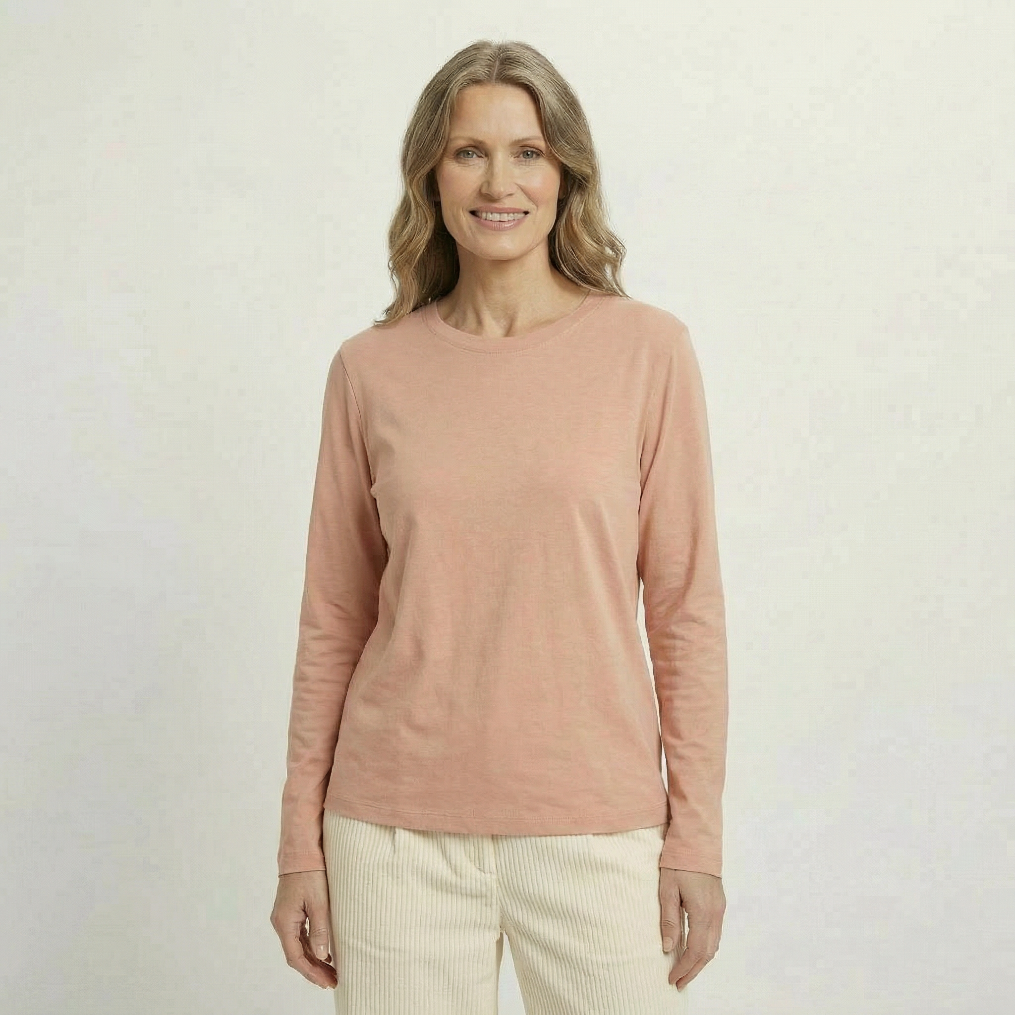 Basic Damen Langarmshirt aus 100% Biobaumwolle