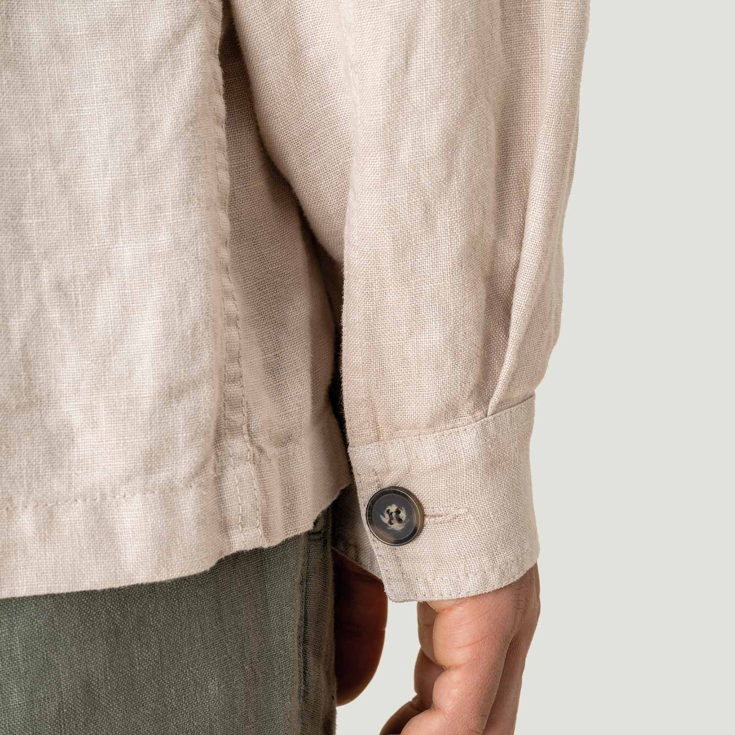 Herren Leinen Hemdjacke