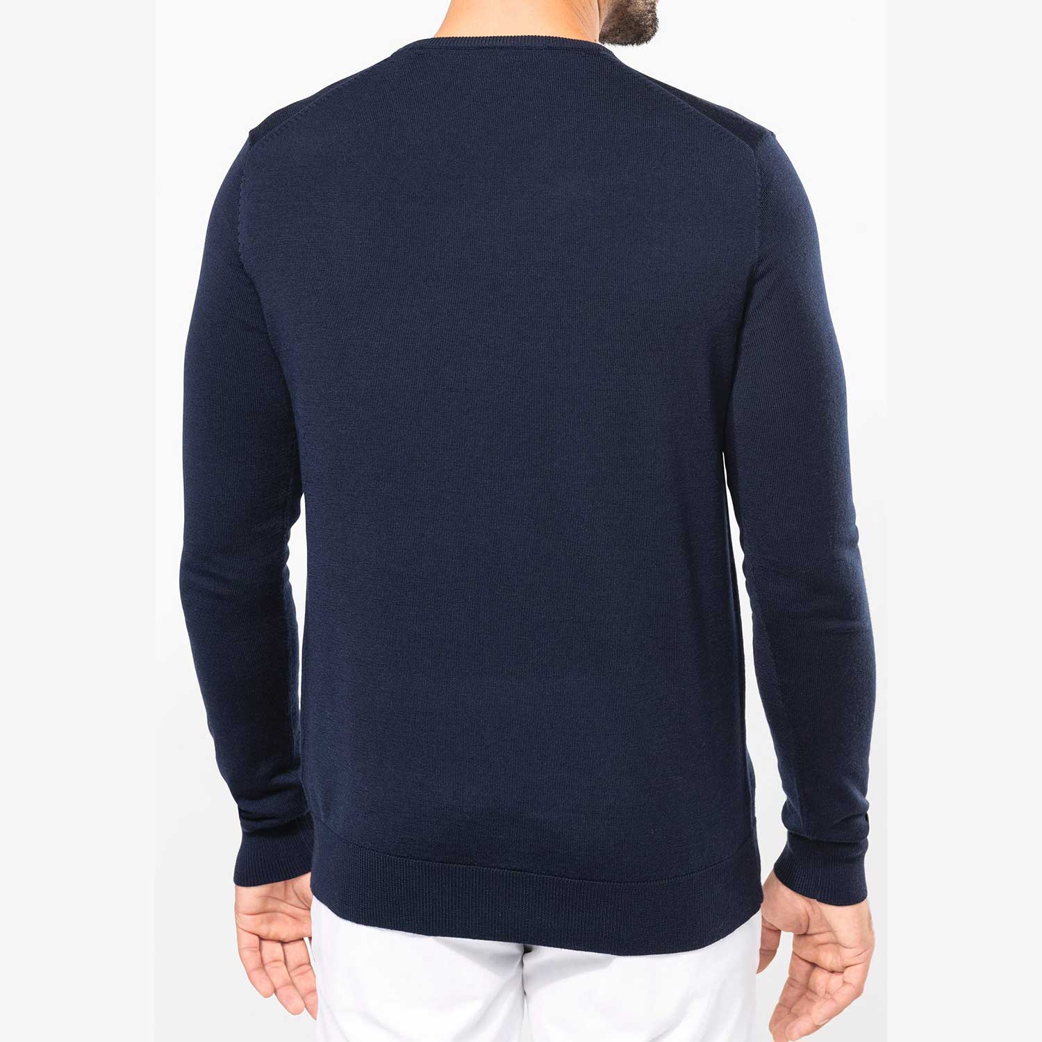 Herren-Merinopullover mit V-Ausschnitt