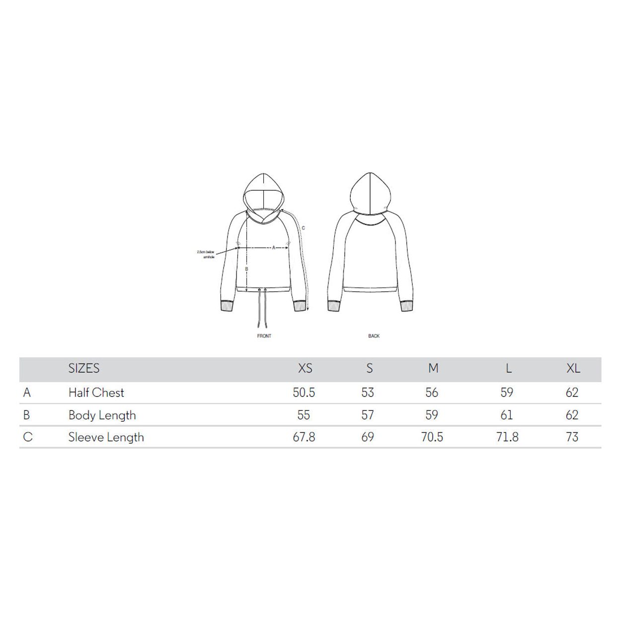 nachhaltige-kleidung-damen-hoodie_sizeguide