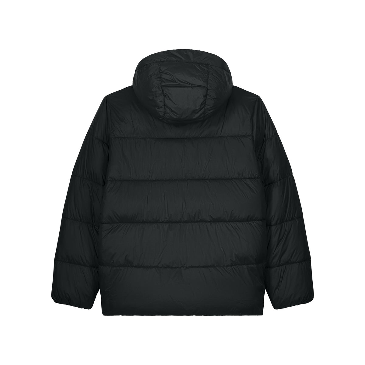 Unisex Pufferjacke Schwarz – Produktansicht hinten