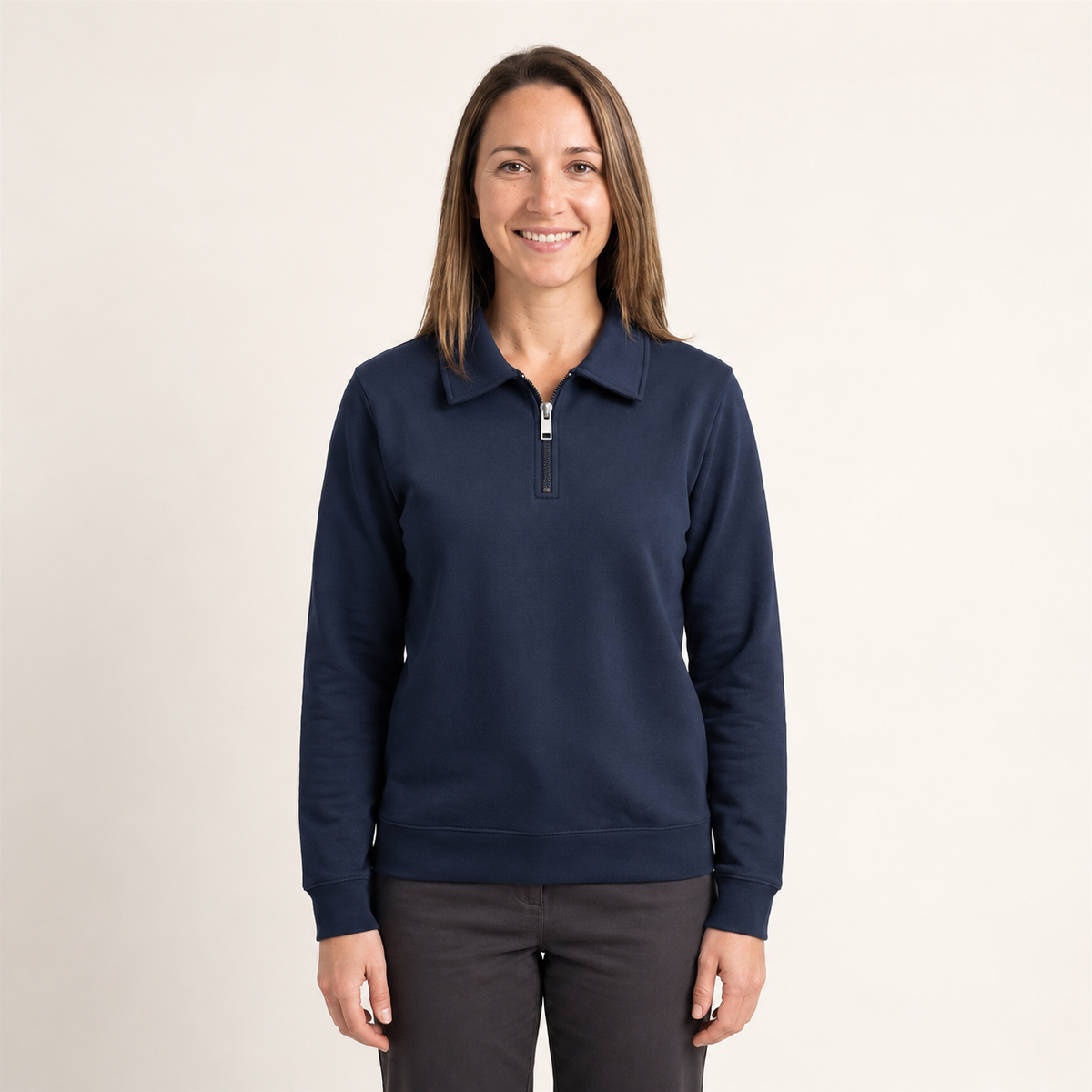 Polo Sweatshirt mit Kragen