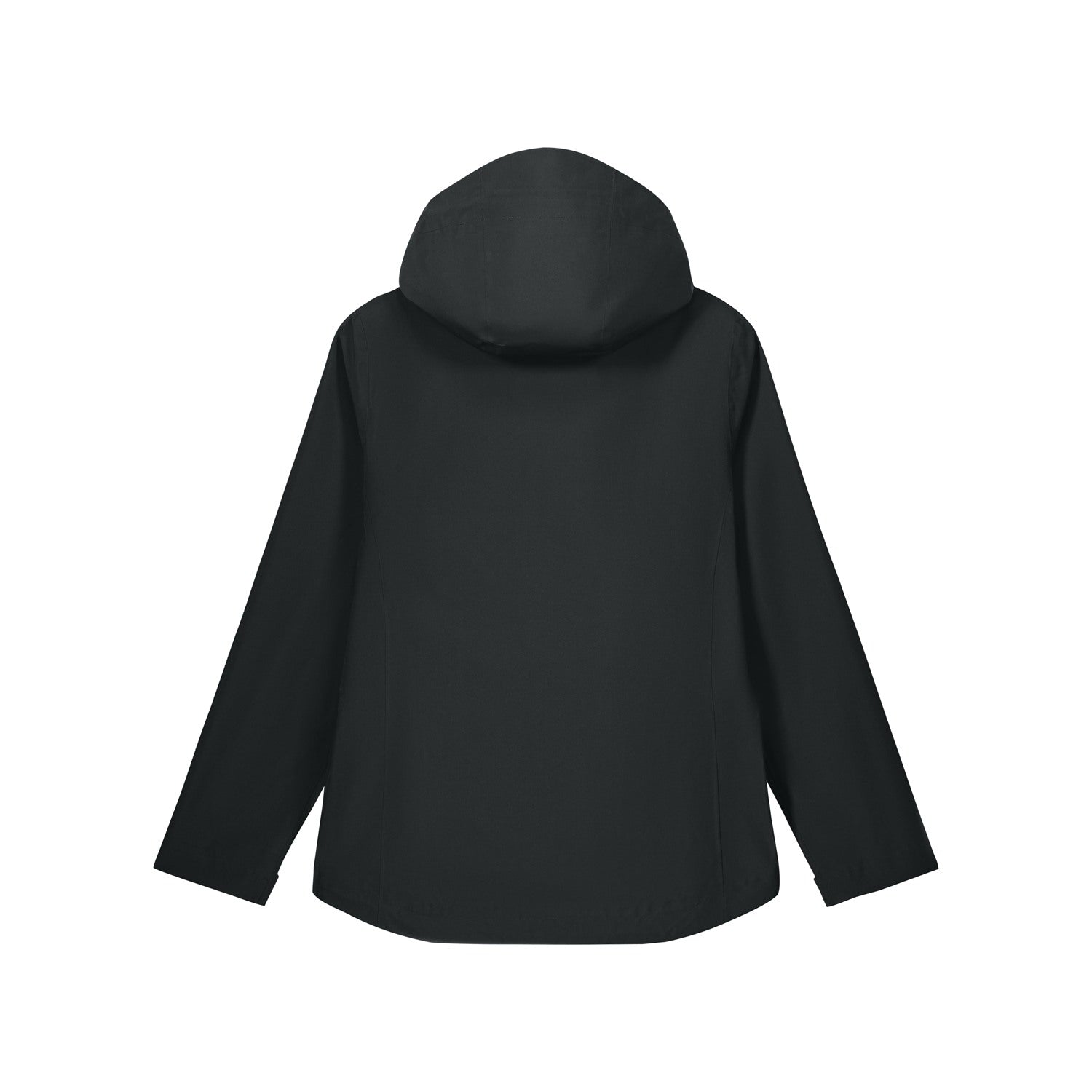 Damen Regenjacke Schwarz, Produktansicht hinten