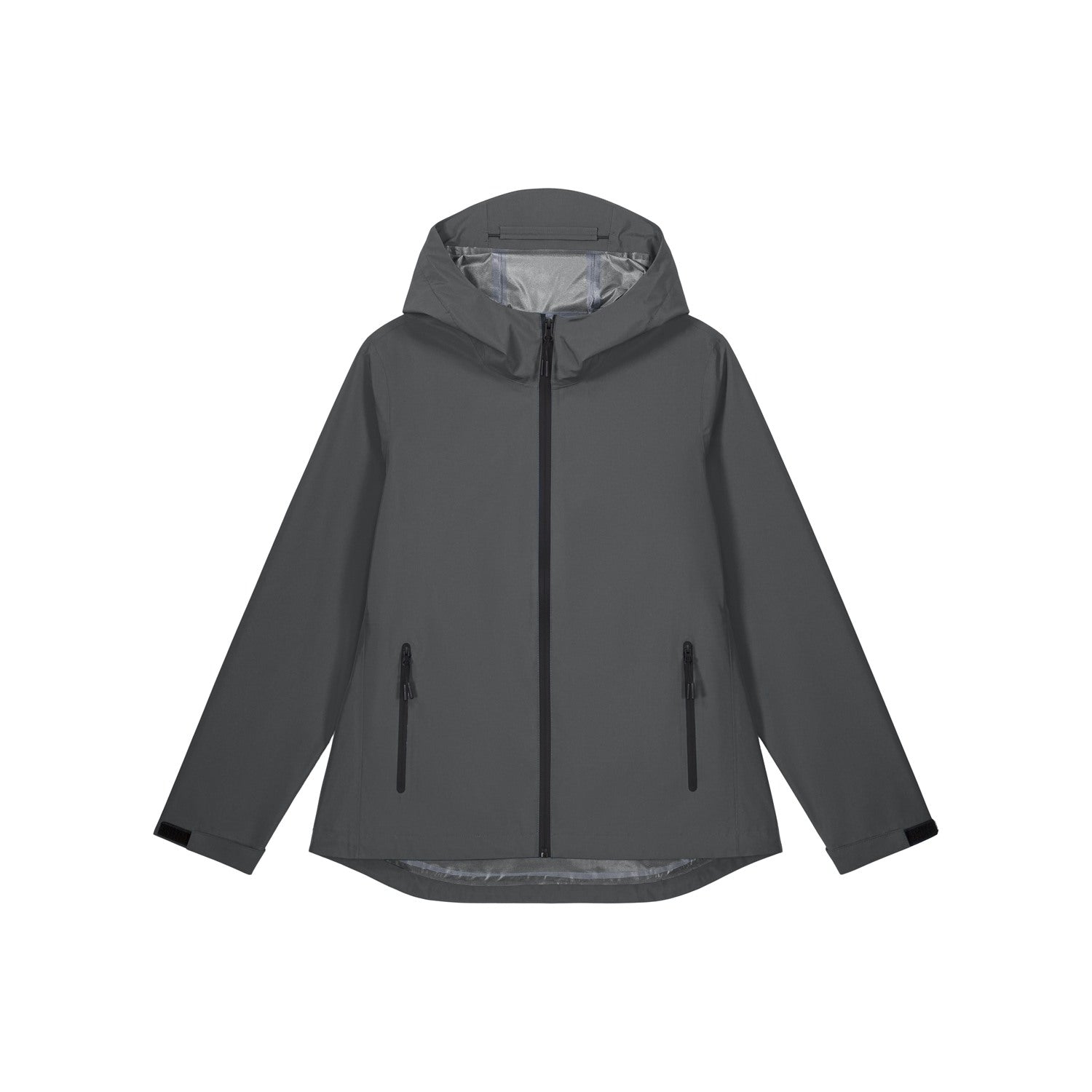 Damen Regenjacke Anthrazit, Produktansicht vorne