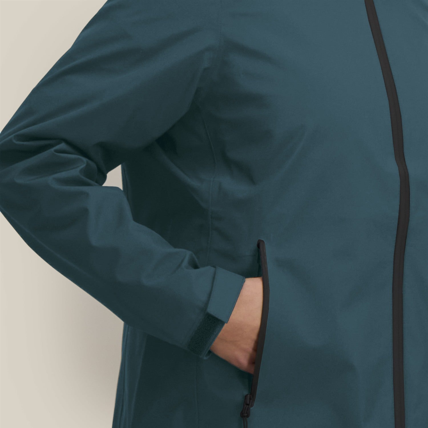 Damen Regenjacke Stargazer, Seitentasche im Detail
