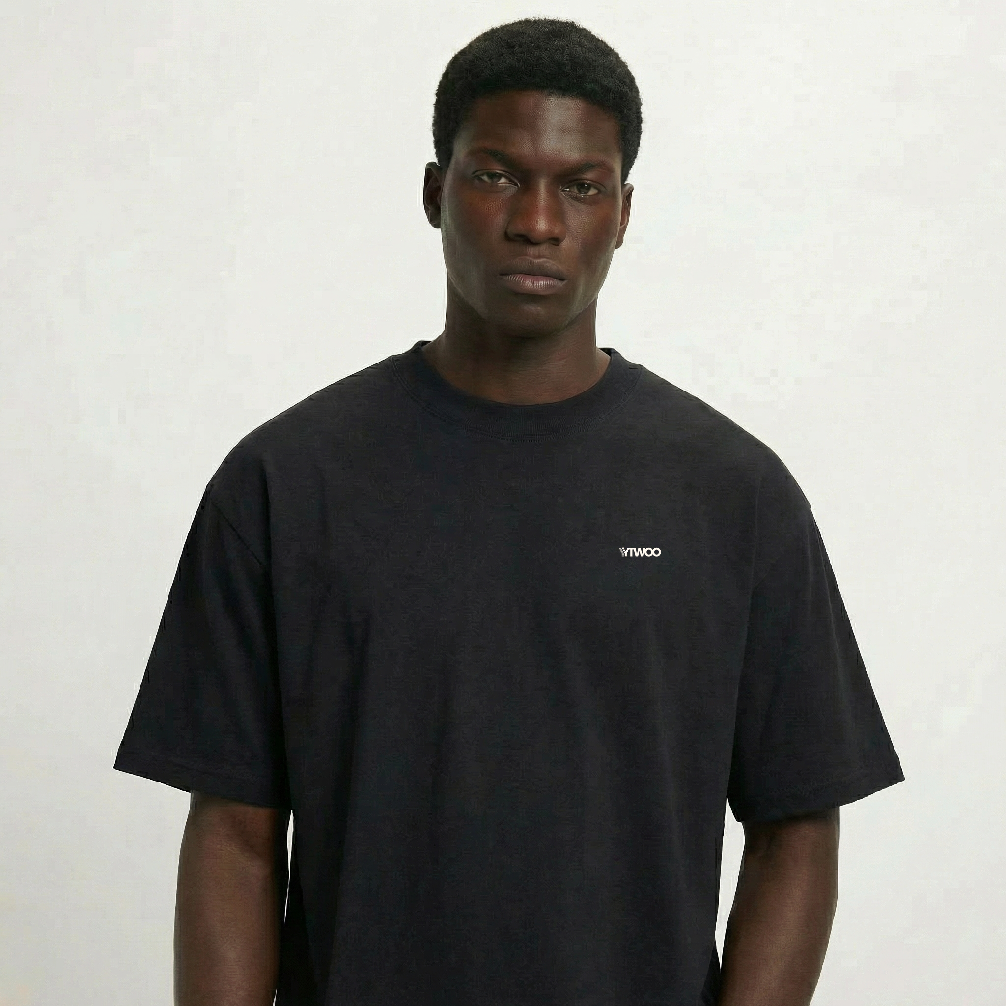 Heavyweight Boxy T-Shirt mit Ytwoo Racetrack Print