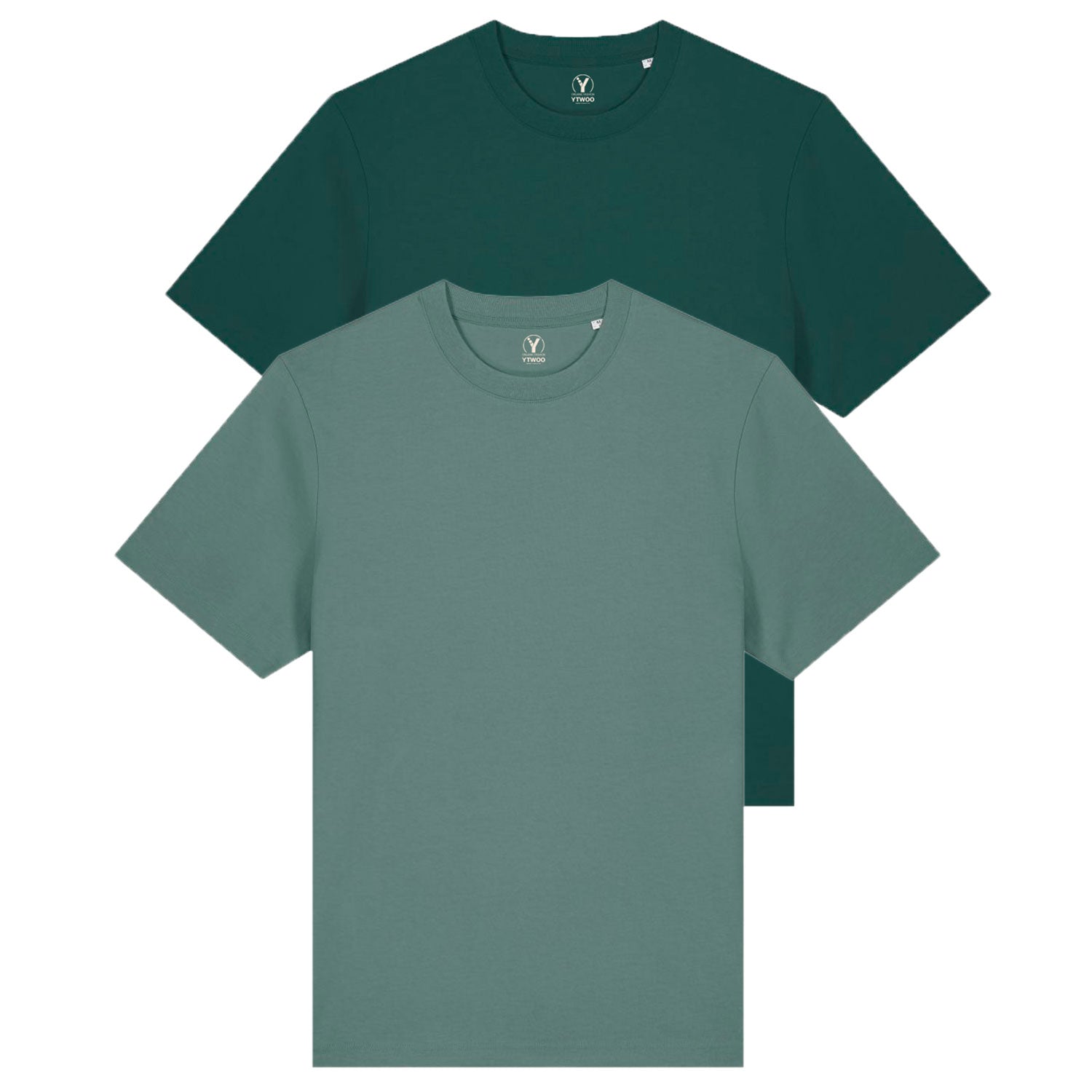 Doppelpack Unisex-T-Shirts aus schwerem Stoff
