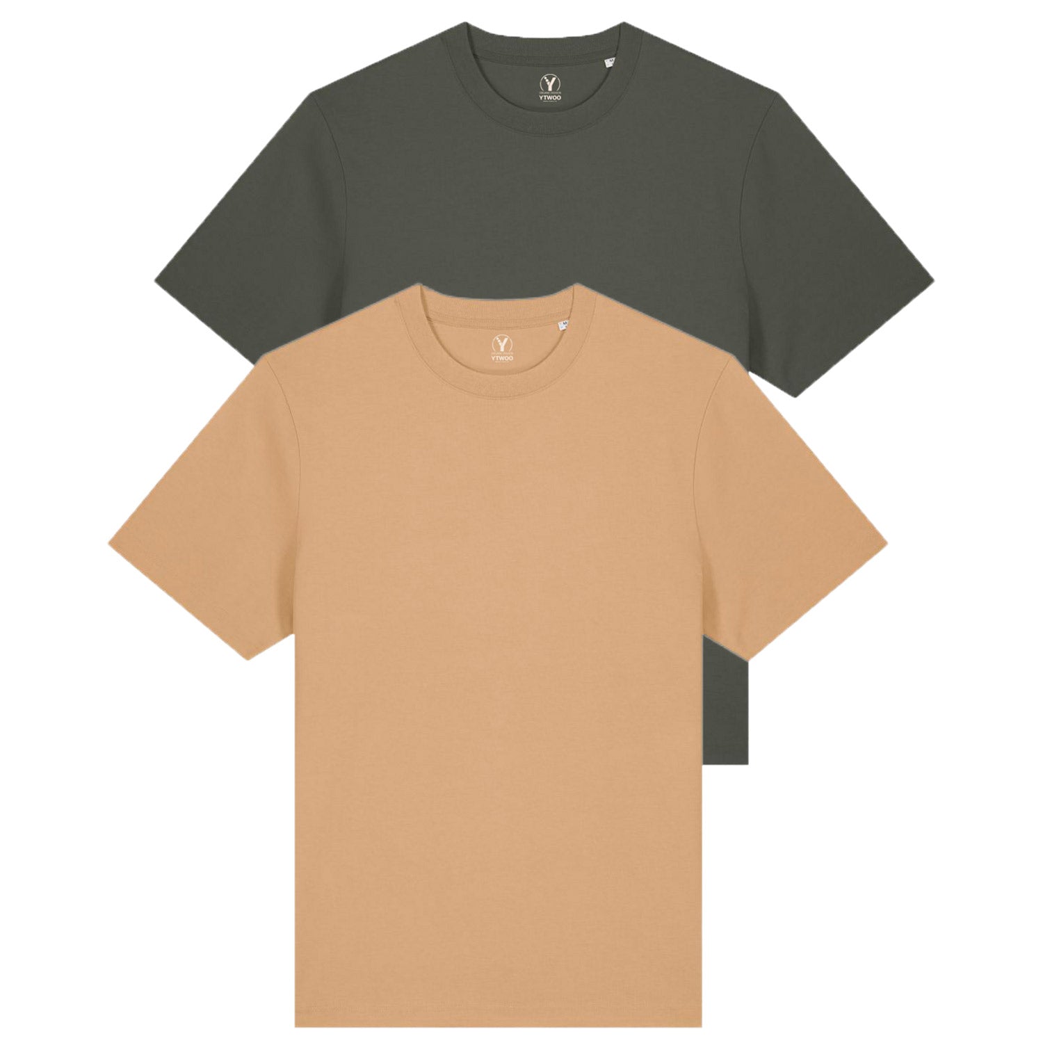 Doppelpack Unisex-T-Shirts aus schwerem Stoff