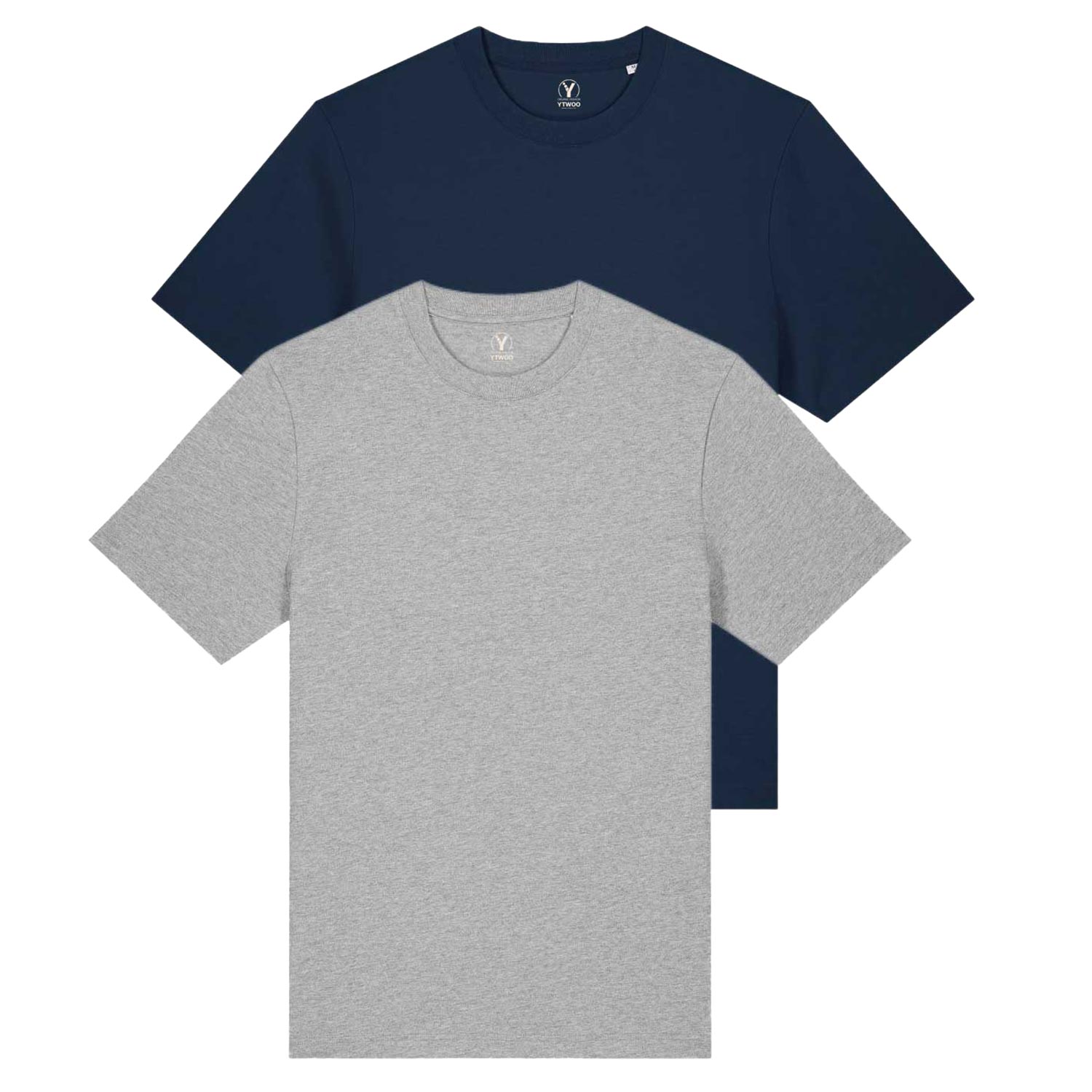 Doppelpack Unisex-T-Shirts aus schwerem Stoff