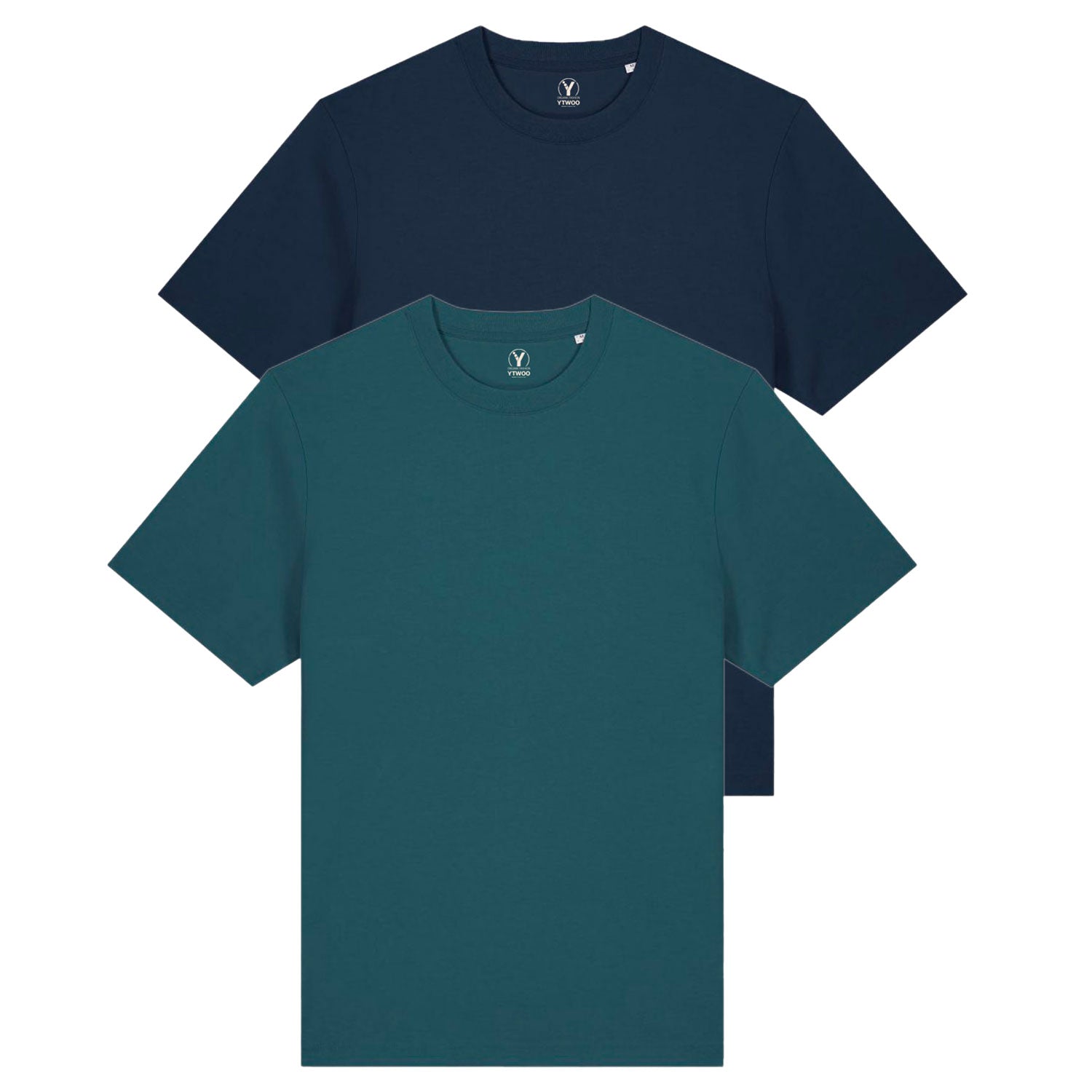Doppelpack Unisex-T-Shirts aus schwerem Stoff