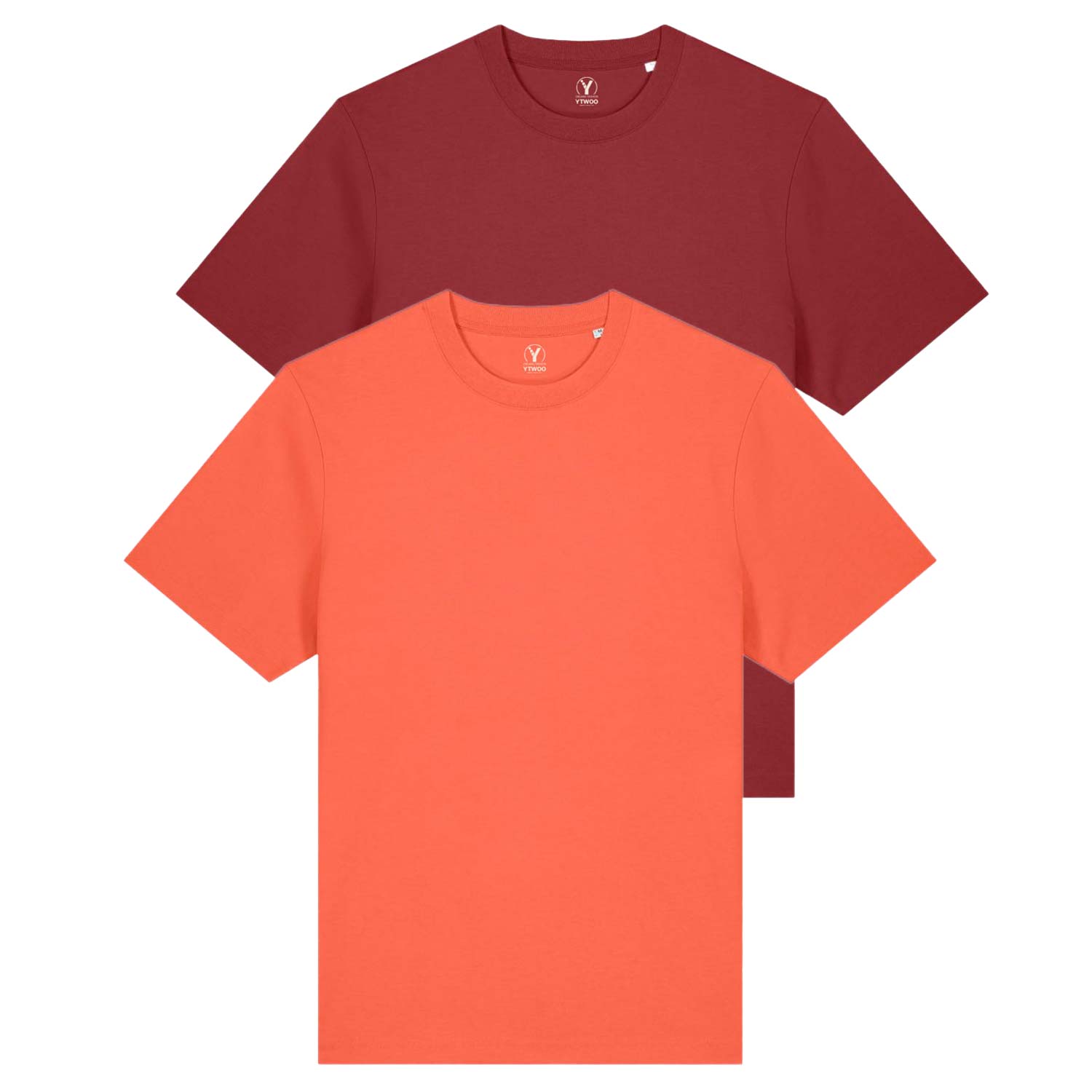 Doppelpack Unisex-T-Shirts aus schwerem Stoff