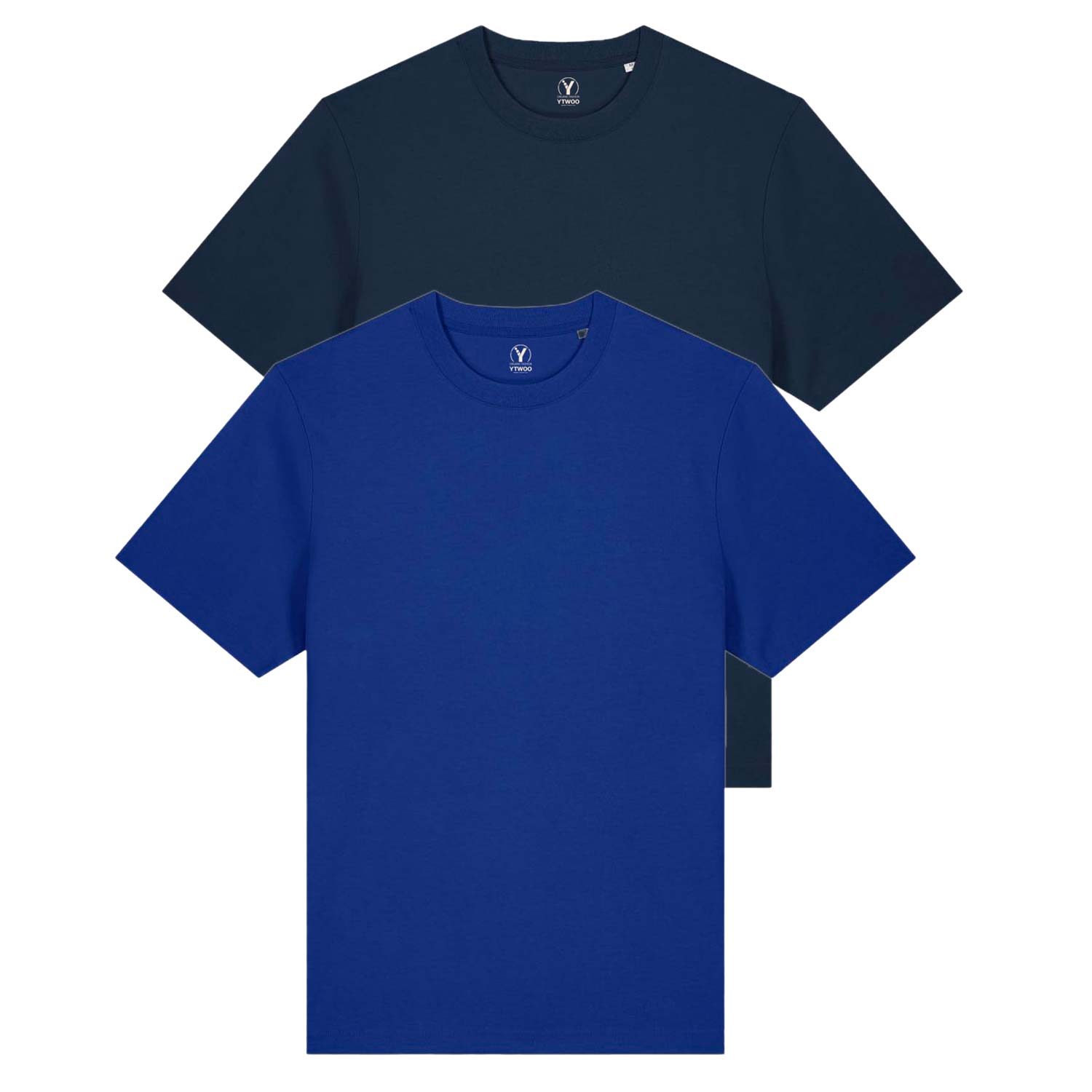 Doppelpack Unisex-T-Shirts aus schwerem Stoff