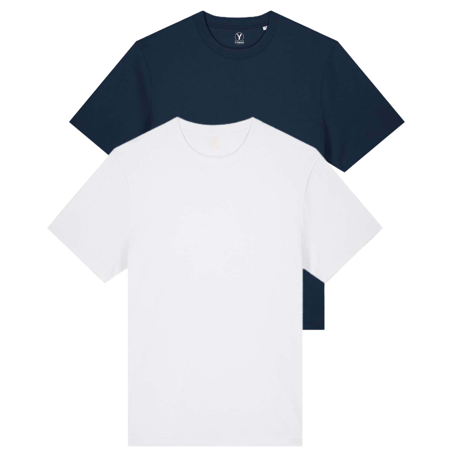 Doppelpack Unisex-T-Shirts aus schwerem Stoff