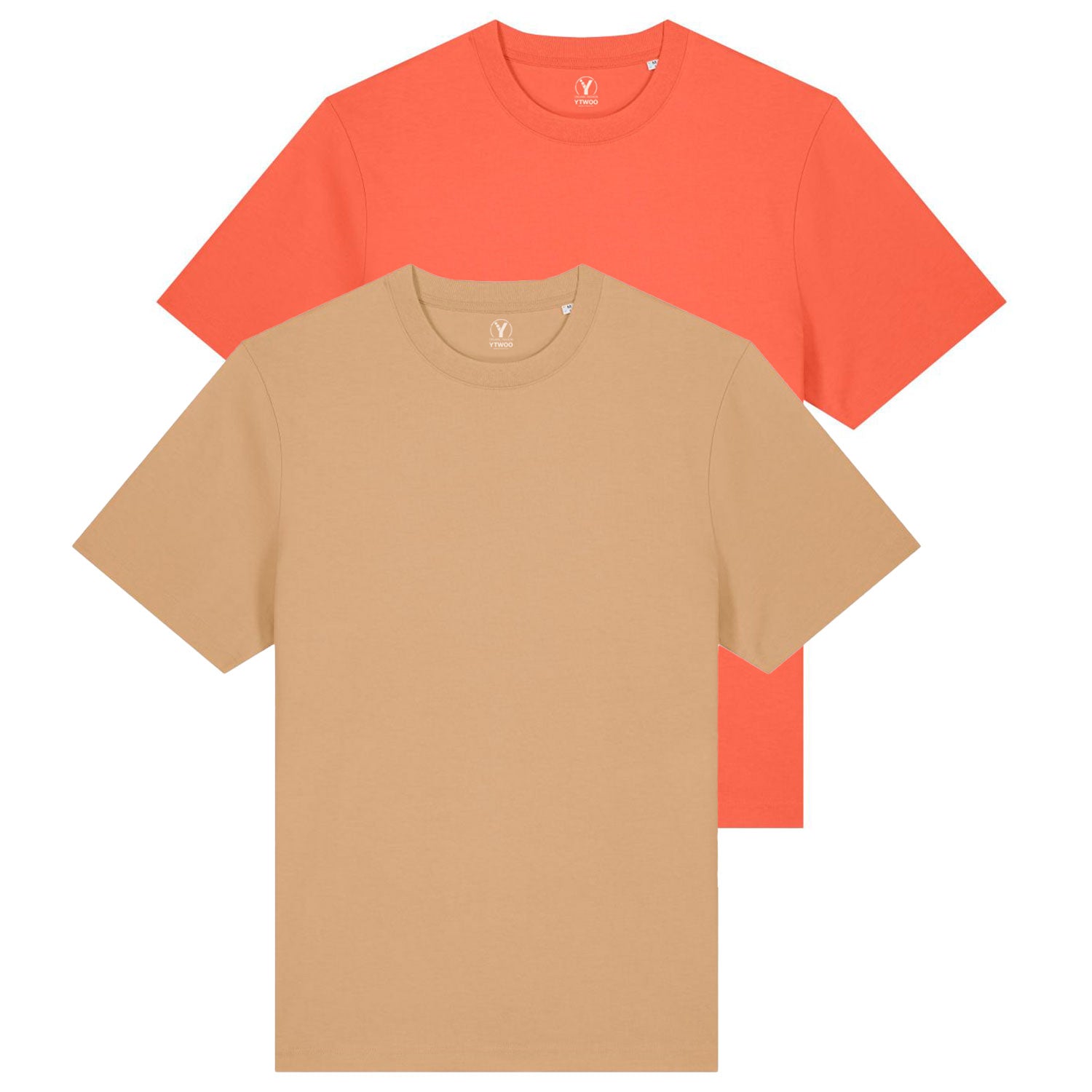 Doppelpack Unisex-T-Shirts aus schwerem Stoff