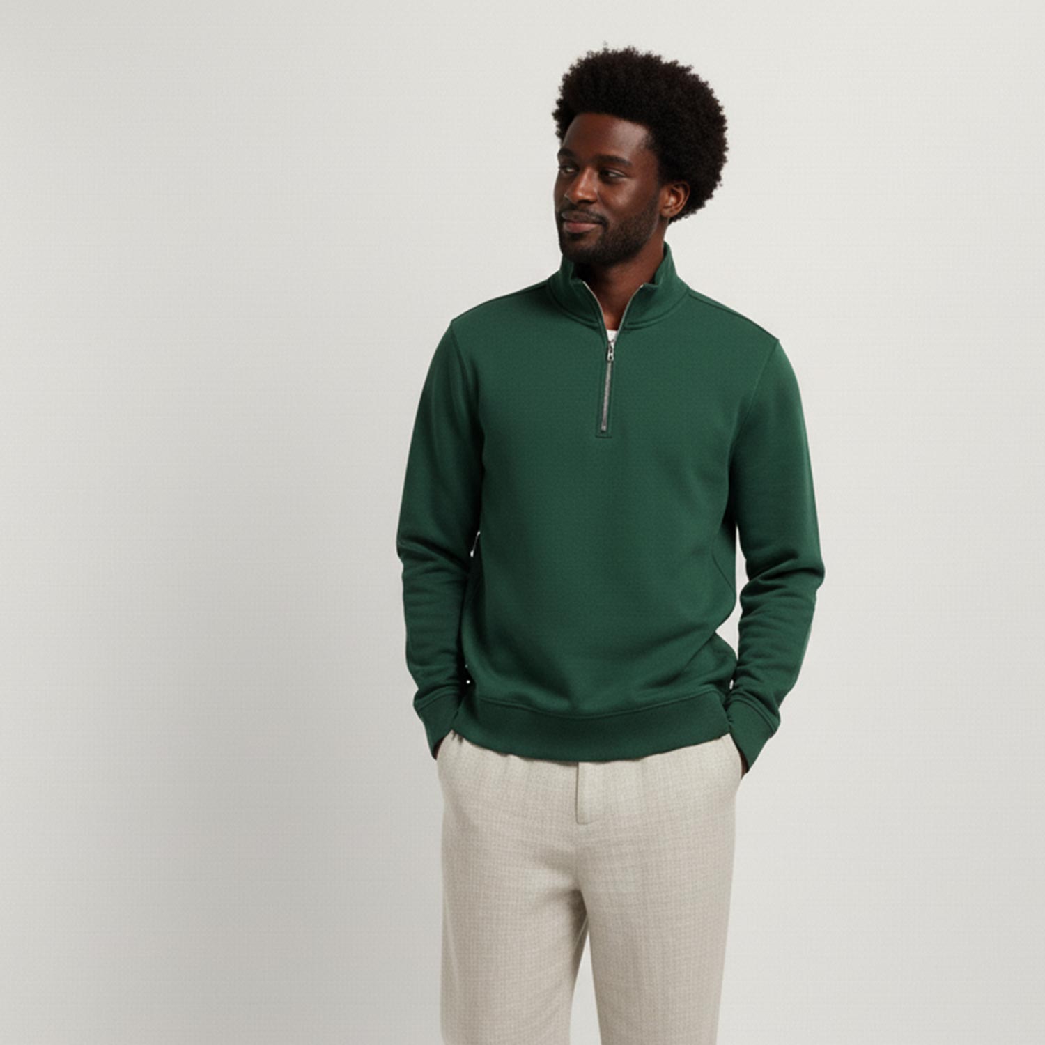 Unisex Quater-Zip-Sweatshirt