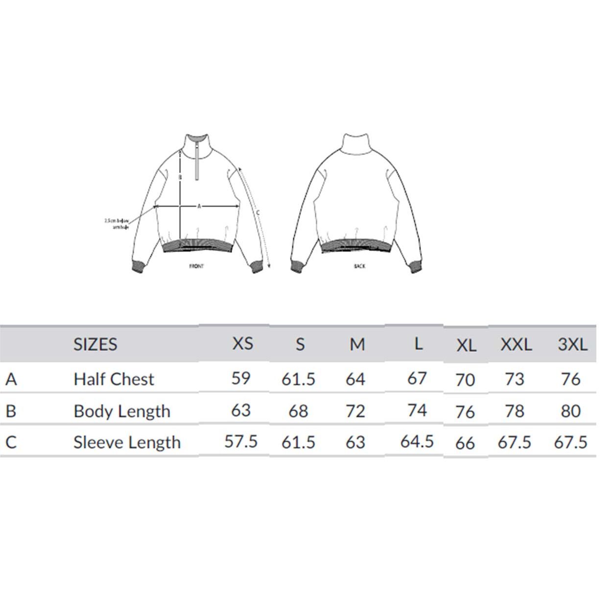 unisex-sweatshirt-oversized-mit-reissverschluss_sizeguide