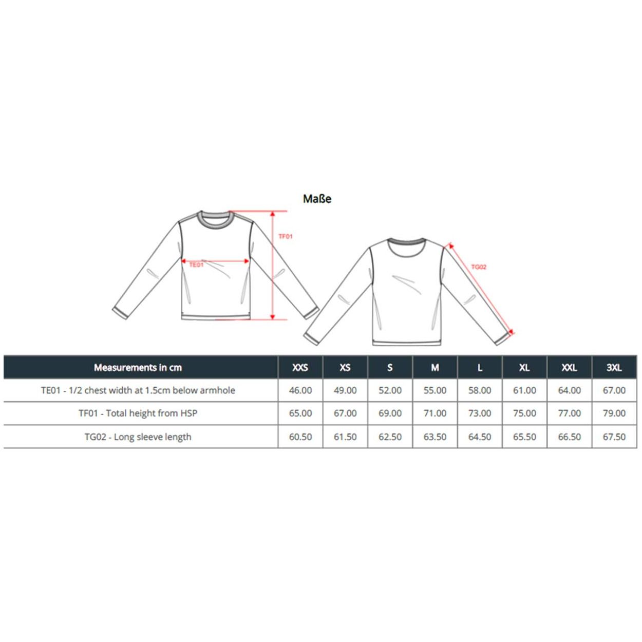 unisex-sweatshirt_bio-nachhhaltig-sizeguide