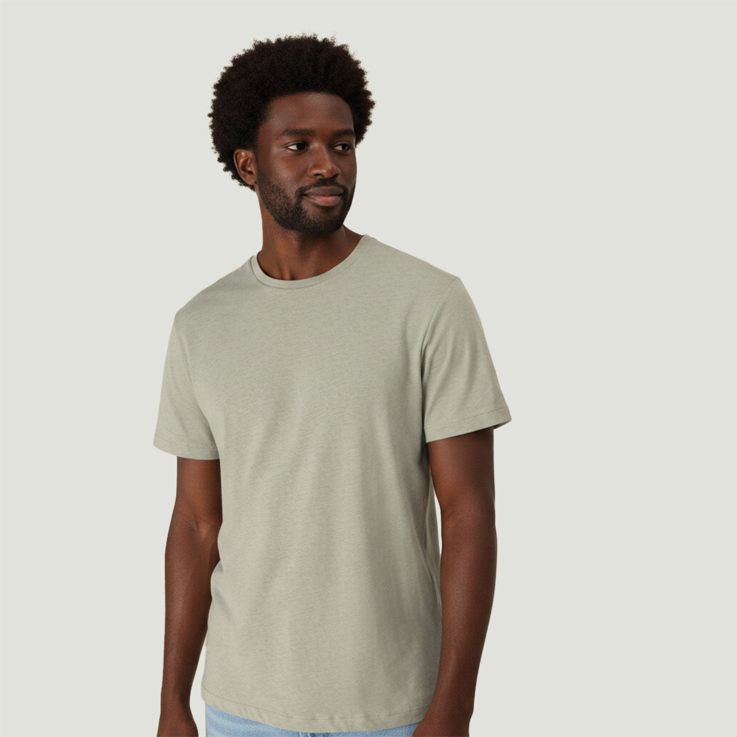 T-Shirt aus Baumwoll-Leinen-Mix