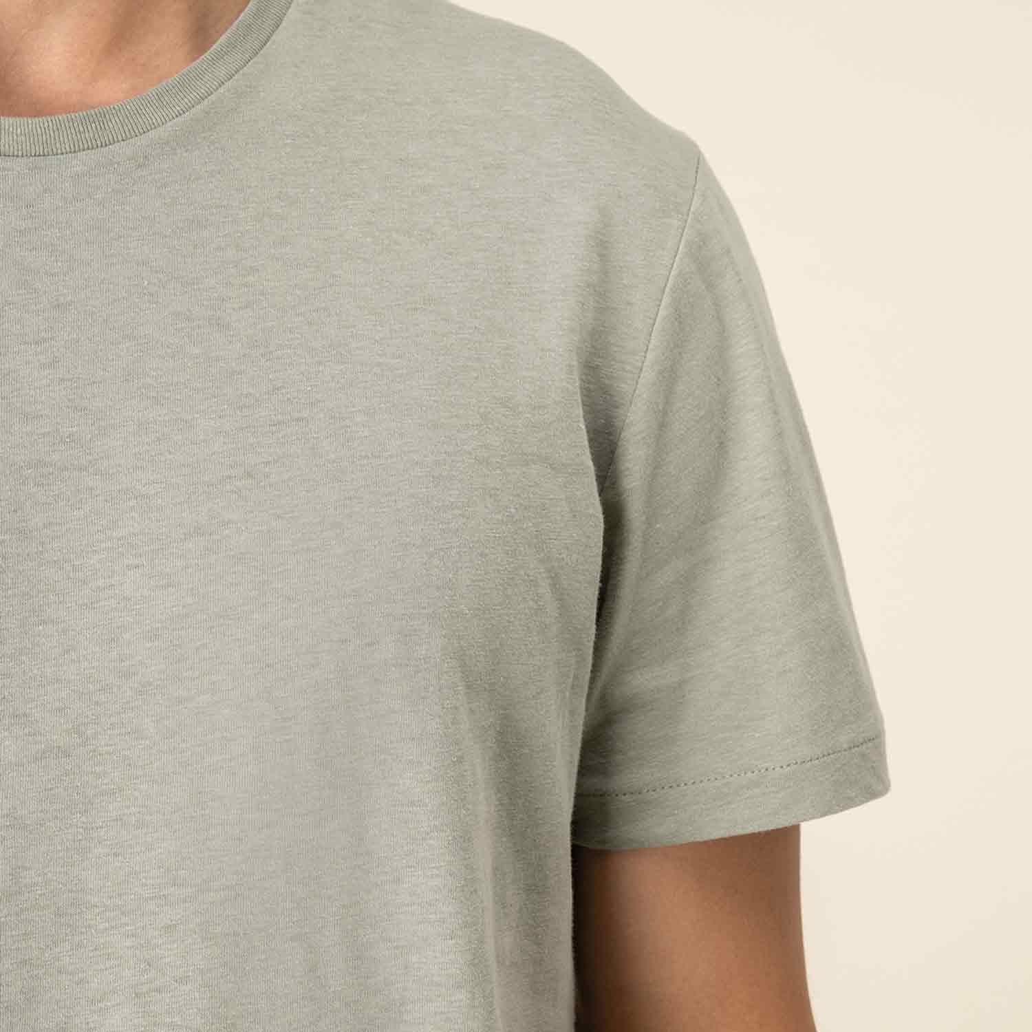 T-Shirt aus Baumwoll-Leinen-Mix