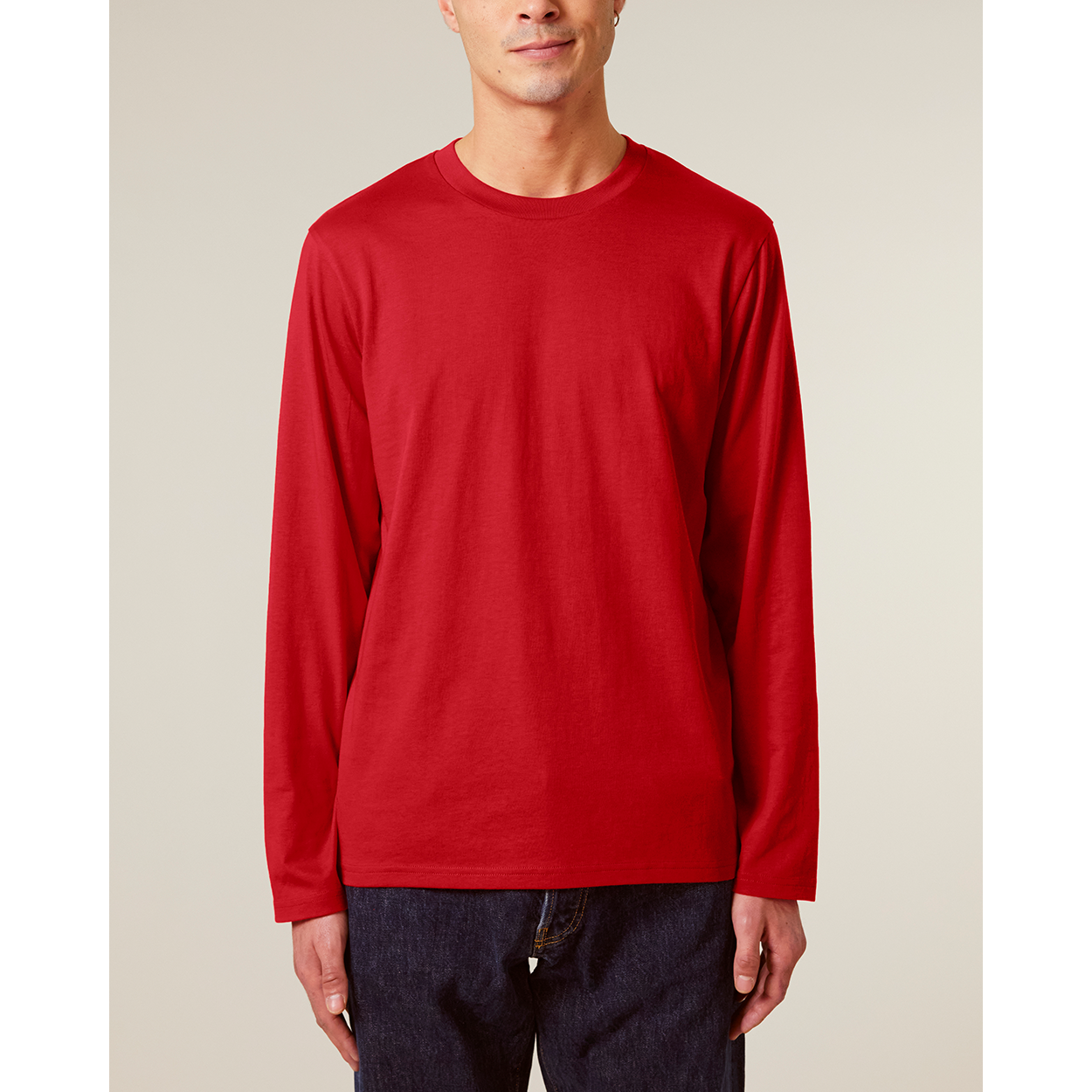 Unisex-Basic-Longsleeve-YTWOO-100-Bio-Baumwolle-Eco-Fair-Produziert-Nachhaltig-ROT-STUDIO-FRONT