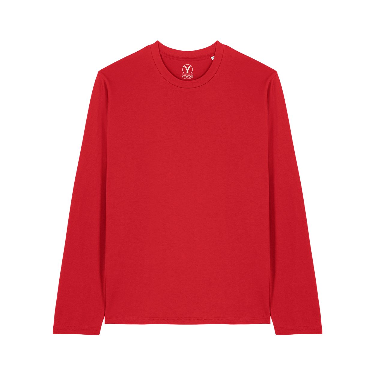 YTWOO-Basic-Unisex-Langarmshirt-100-Bio-Baumwolle-Eco-Fair-produziert-Nachhaltig-ROT-PACK-FRONT