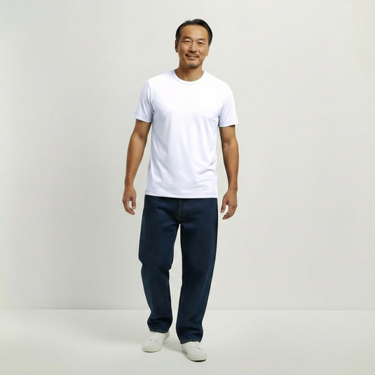 Basic Herren T-Shirt aus gekämmter Bio-Baumwolle