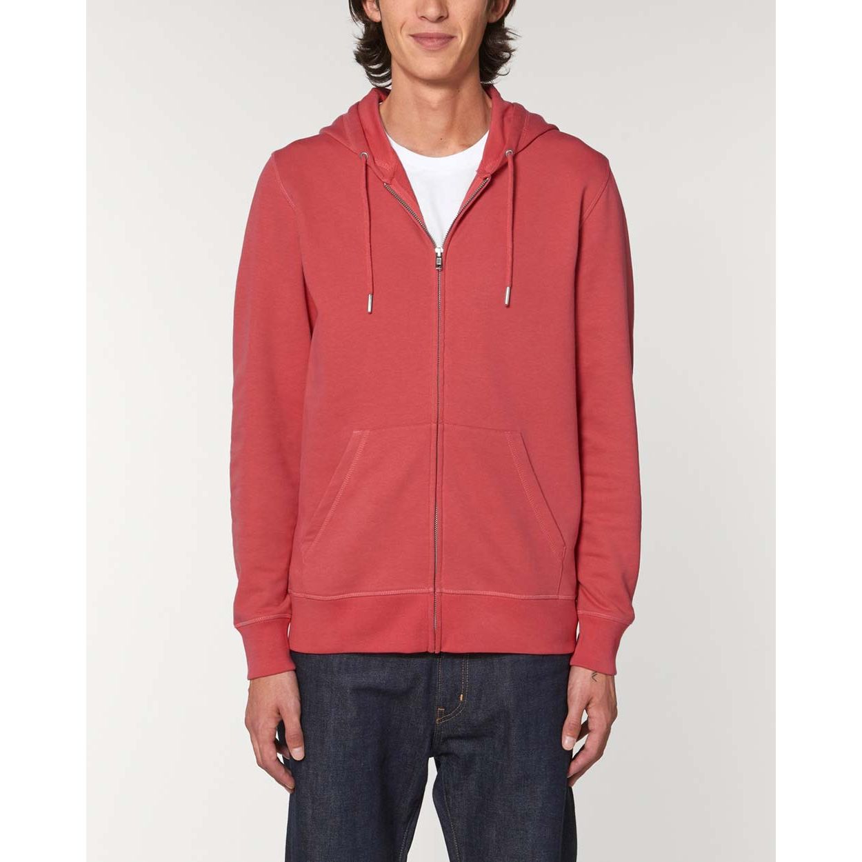 hoodie-jacke-damen-herren-zipper-fair-wear_Carmine_Red_3