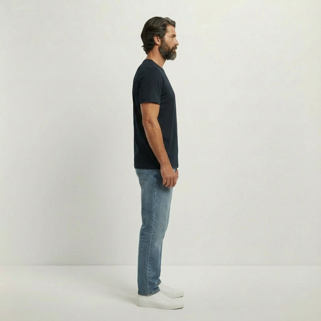 Basic Herren T-Shirt aus gekämmter Bio-Baumwolle