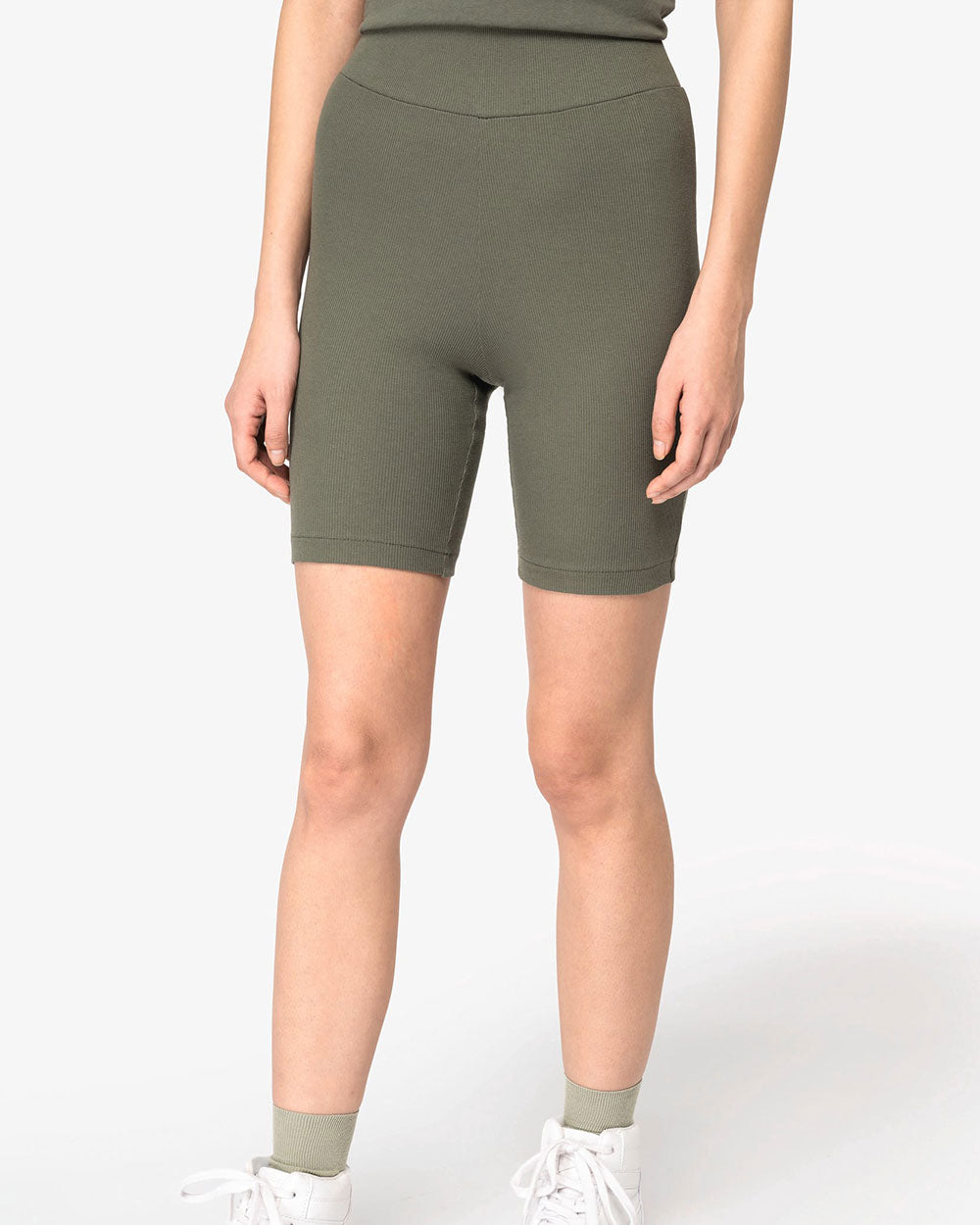 Kurze Radlerhose für Damen aus dehnbarer Bio Baumwolle