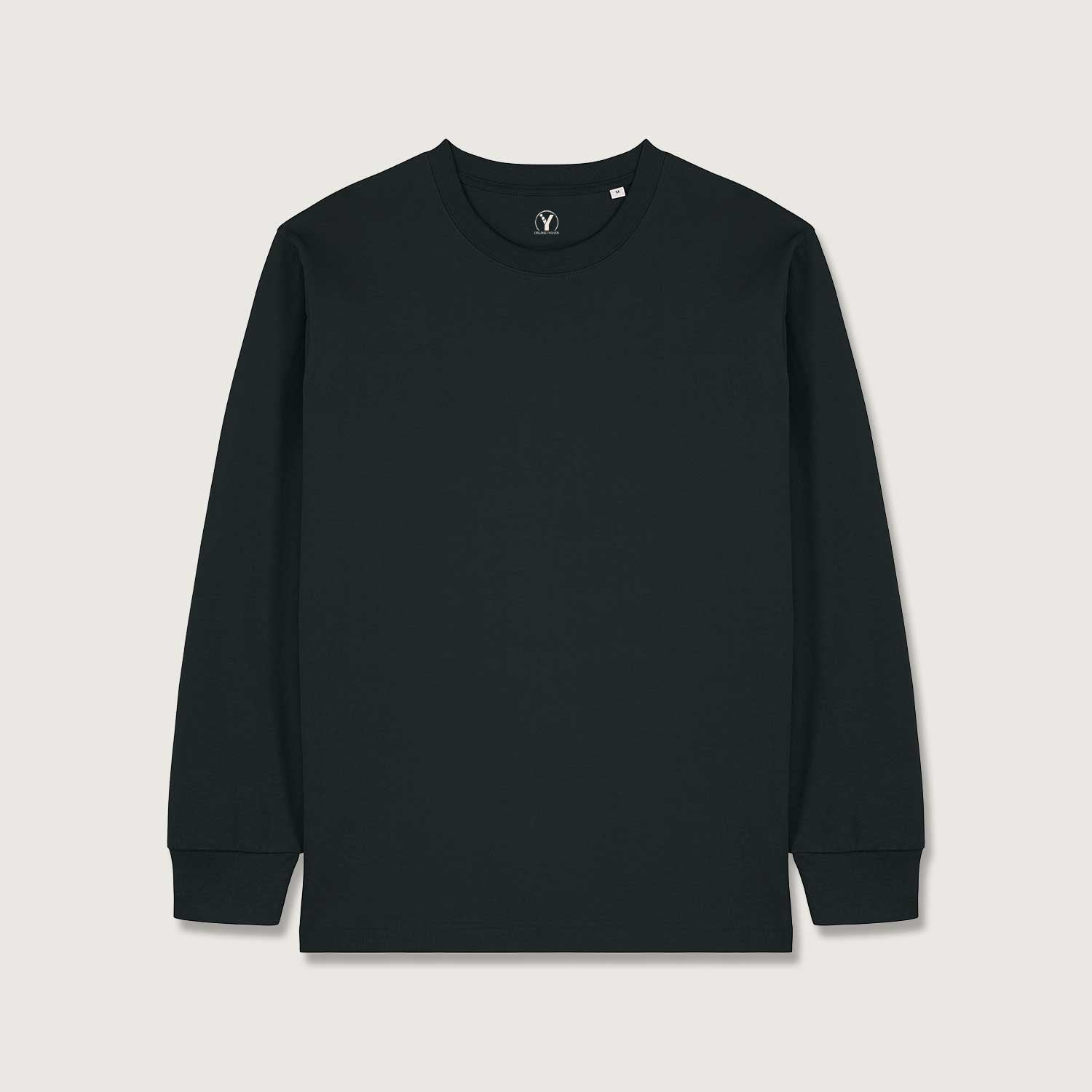 Schweres Unisex Basic Langarmshirt aus 100% Biobaumwolle