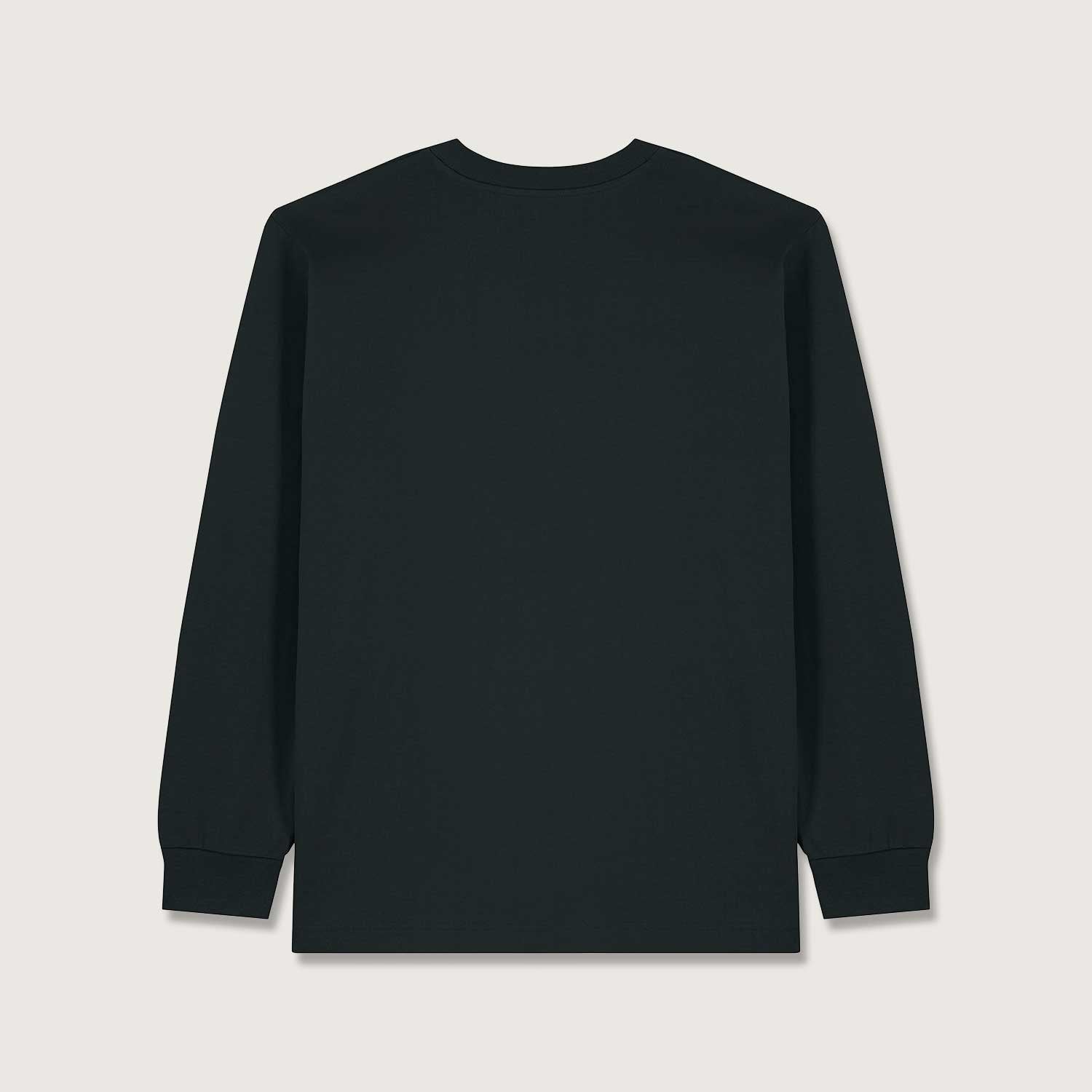 Schweres Unisex Basic Langarmshirt aus 100% Biobaumwolle