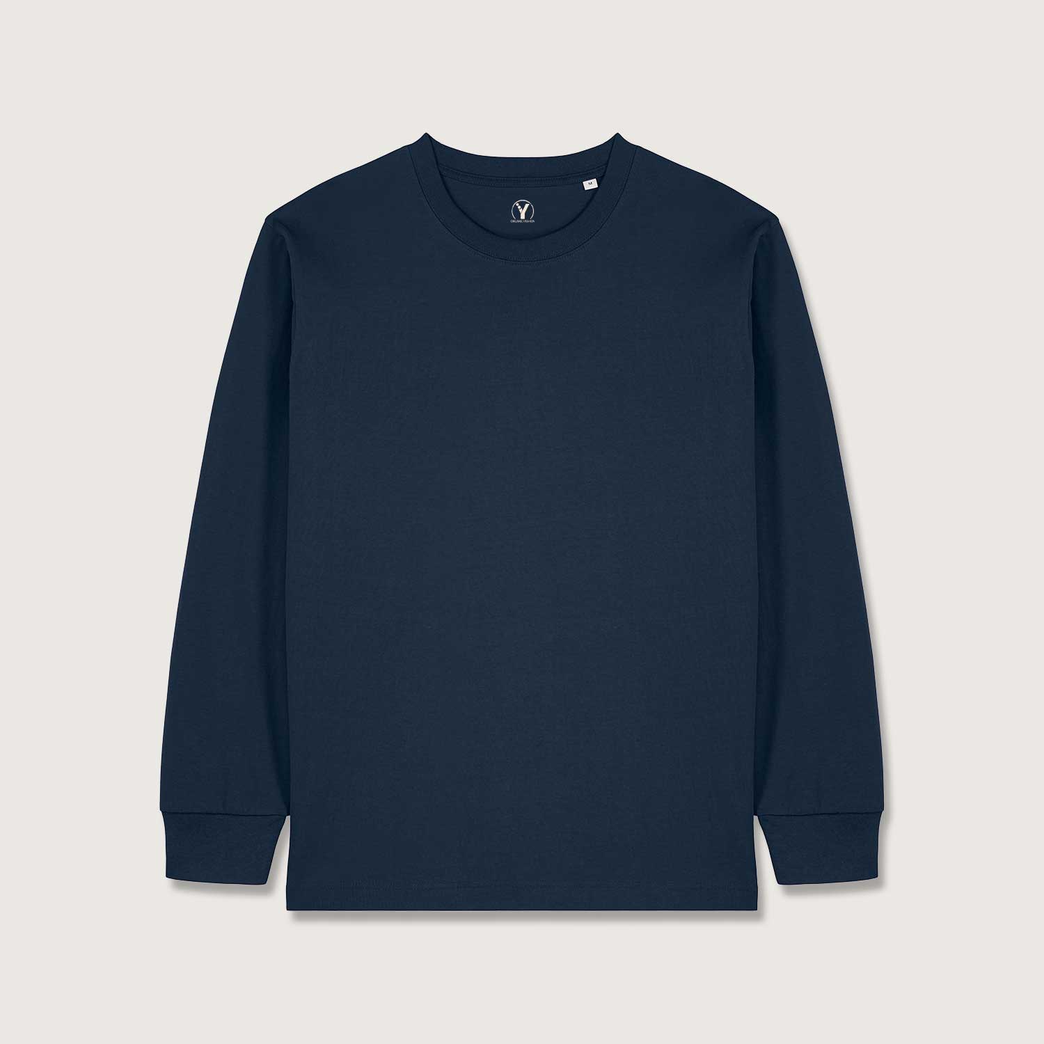 Schweres Unisex Basic Langarmshirt aus 100% Biobaumwolle