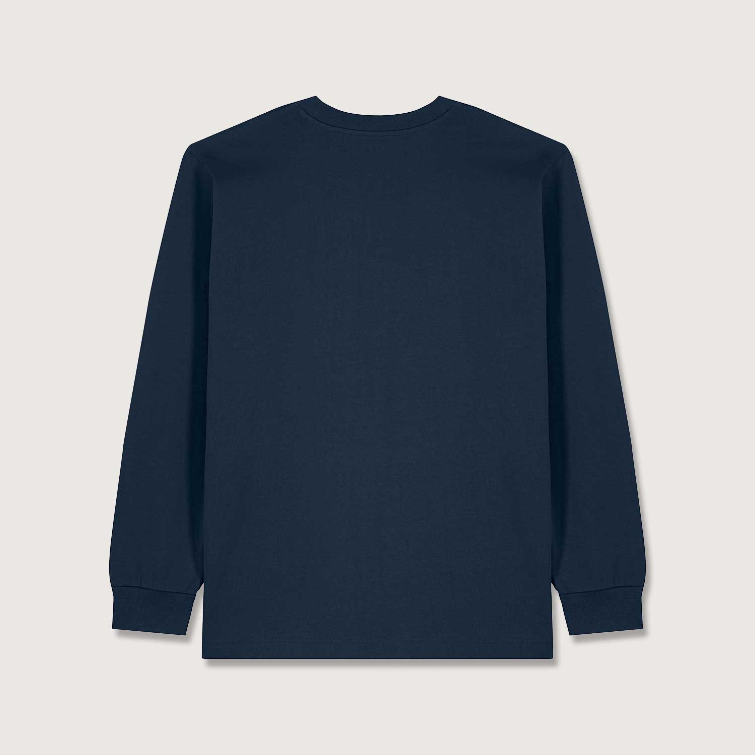 Schweres Unisex Basic Langarmshirt aus 100% Biobaumwolle