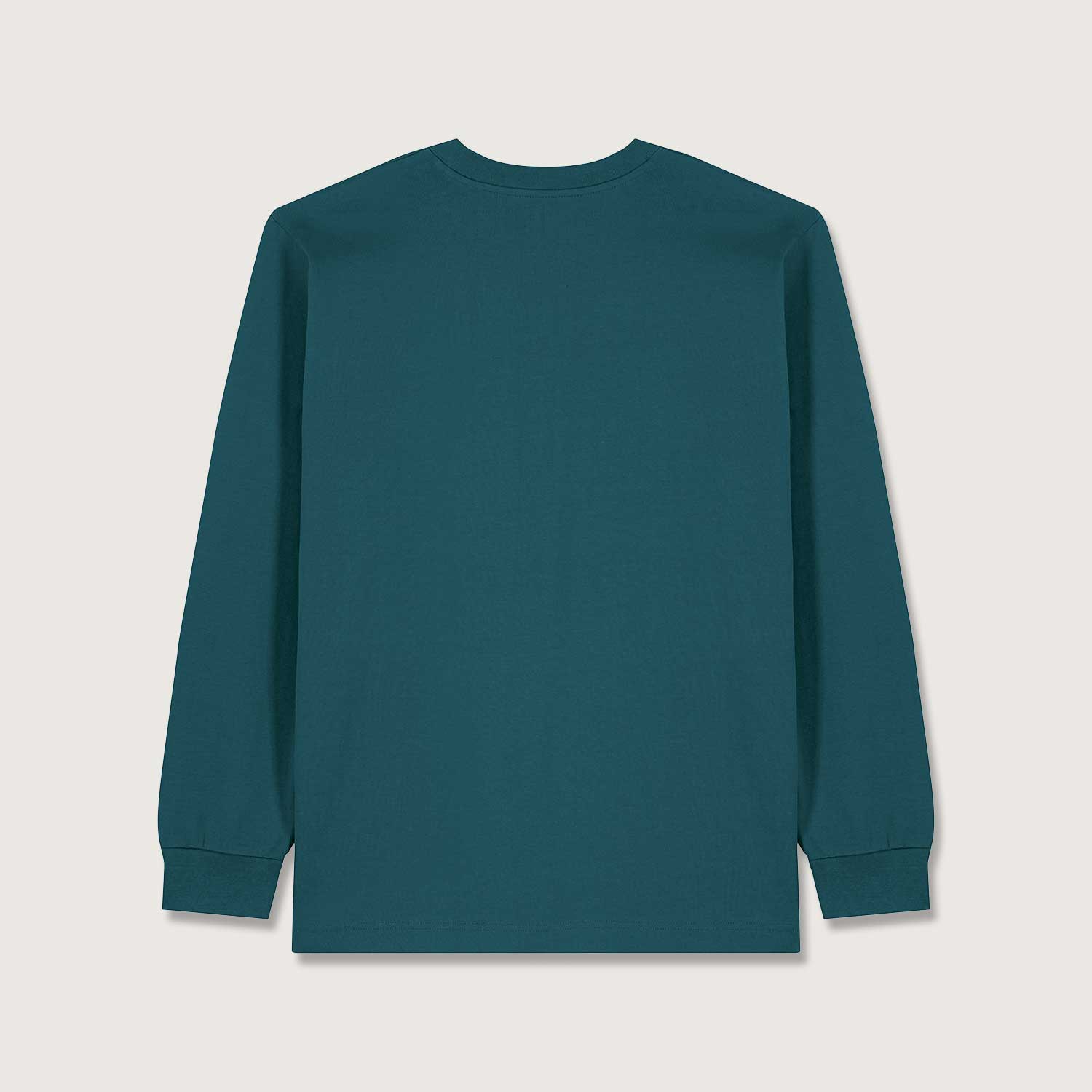 Schweres Unisex Basic Langarmshirt aus 100% Biobaumwolle