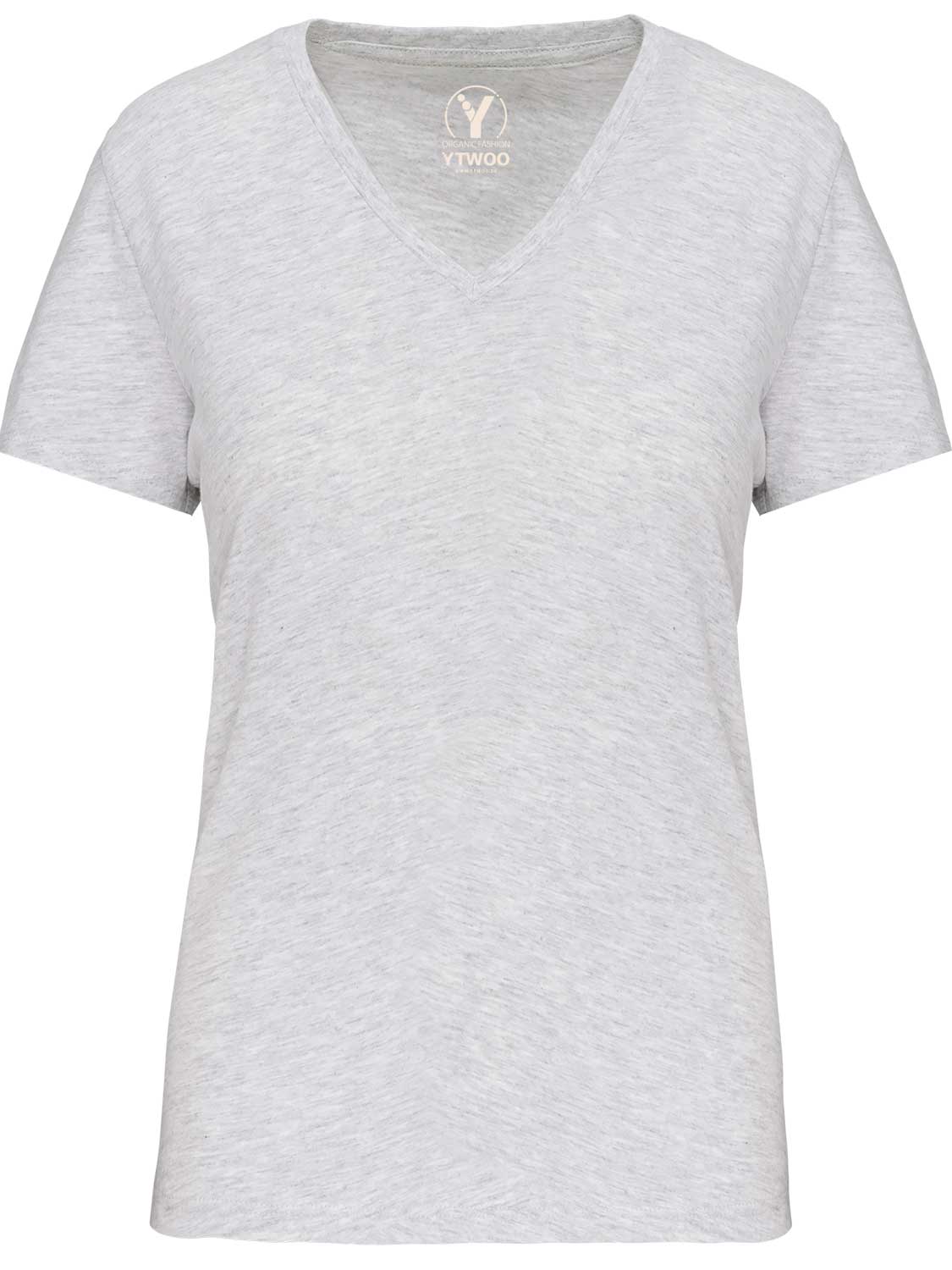 Basic Damen T-Shirt mit V-Ausschnitt aus Bio-Baumwolle in Conversion