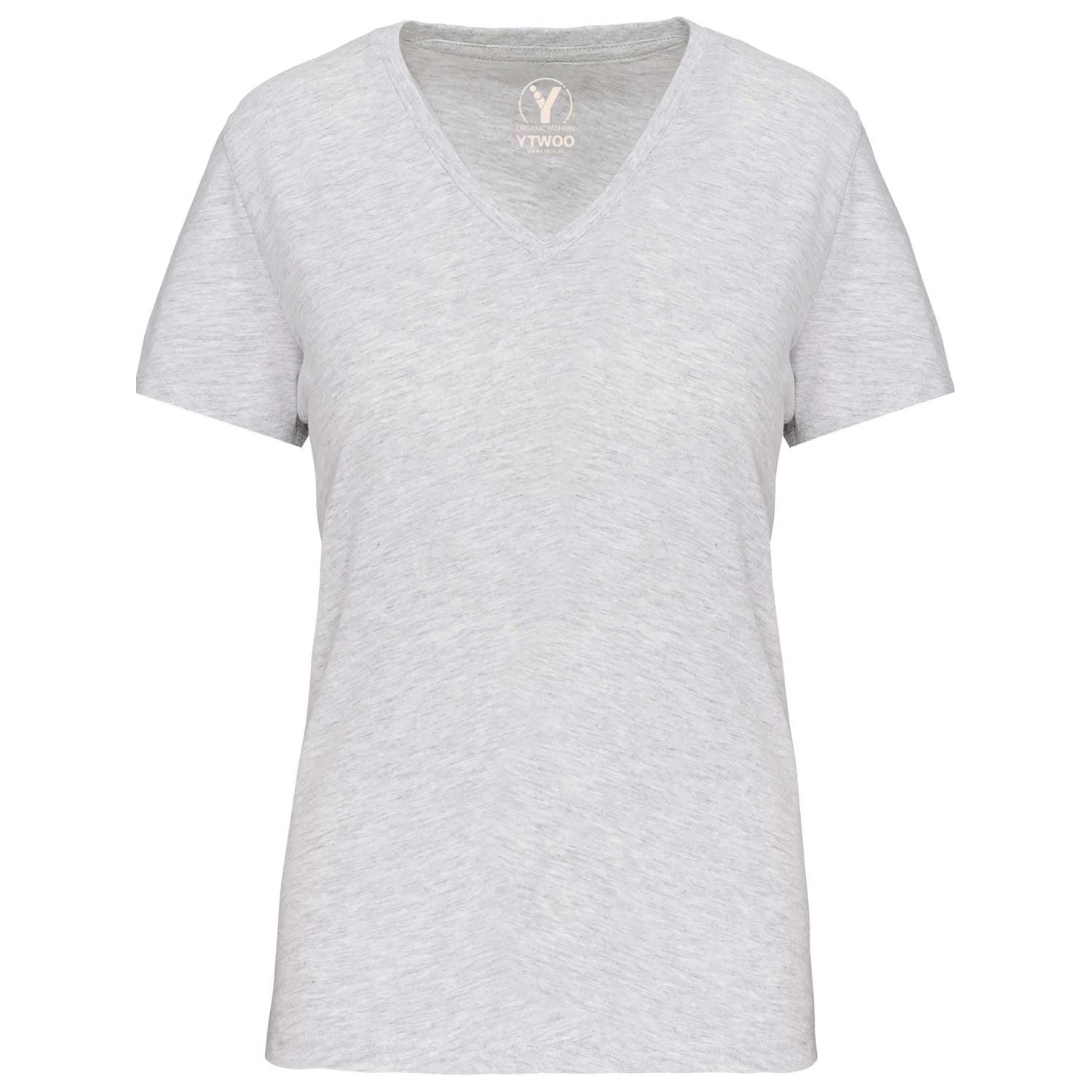 Basic Damen T-Shirt mit V-Ausschnitt aus Bio-Baumwolle in Conversion