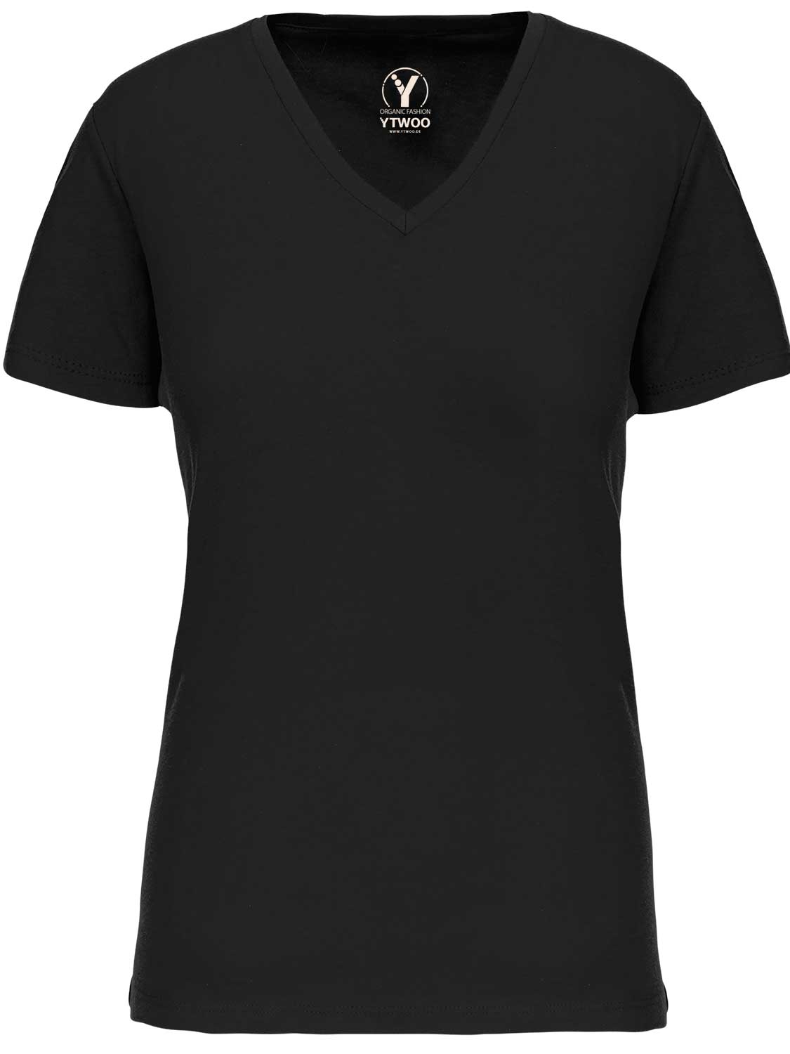 Basic Damen T-Shirt mit V-Ausschnitt aus Bio-Baumwolle in Conversion