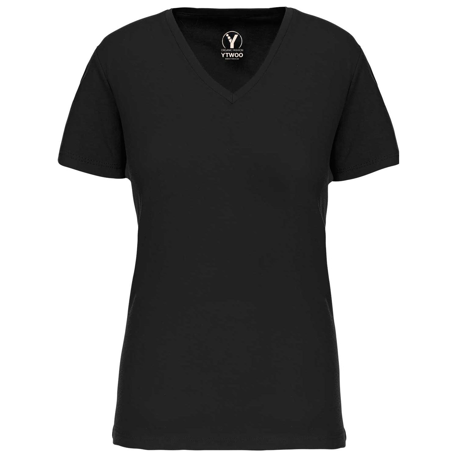 Basic Damen T-Shirt mit V-Ausschnitt aus Bio-Baumwolle in Conversion