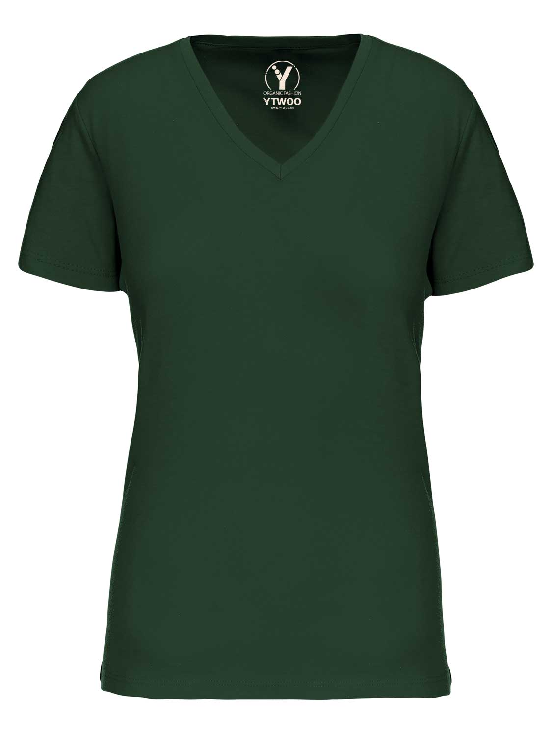 Basic Damen T-Shirt mit V-Ausschnitt aus Bio-Baumwolle in Conversion