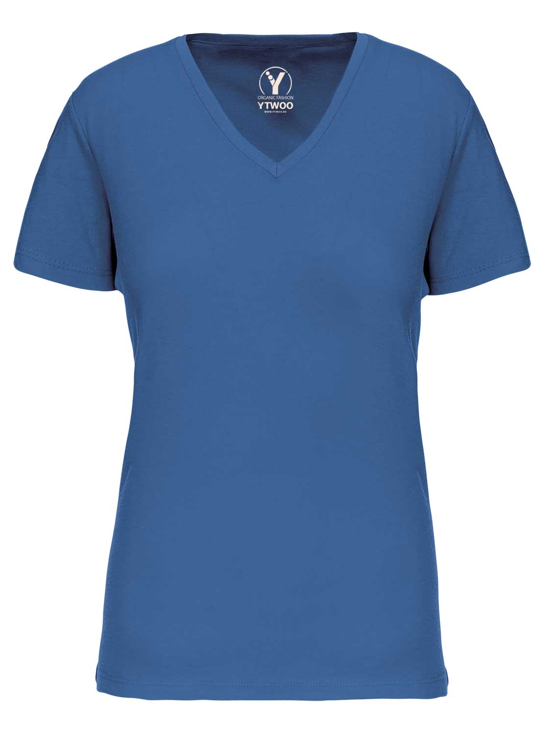 Basic Damen T-Shirt mit V-Ausschnitt aus Bio-Baumwolle in Conversion