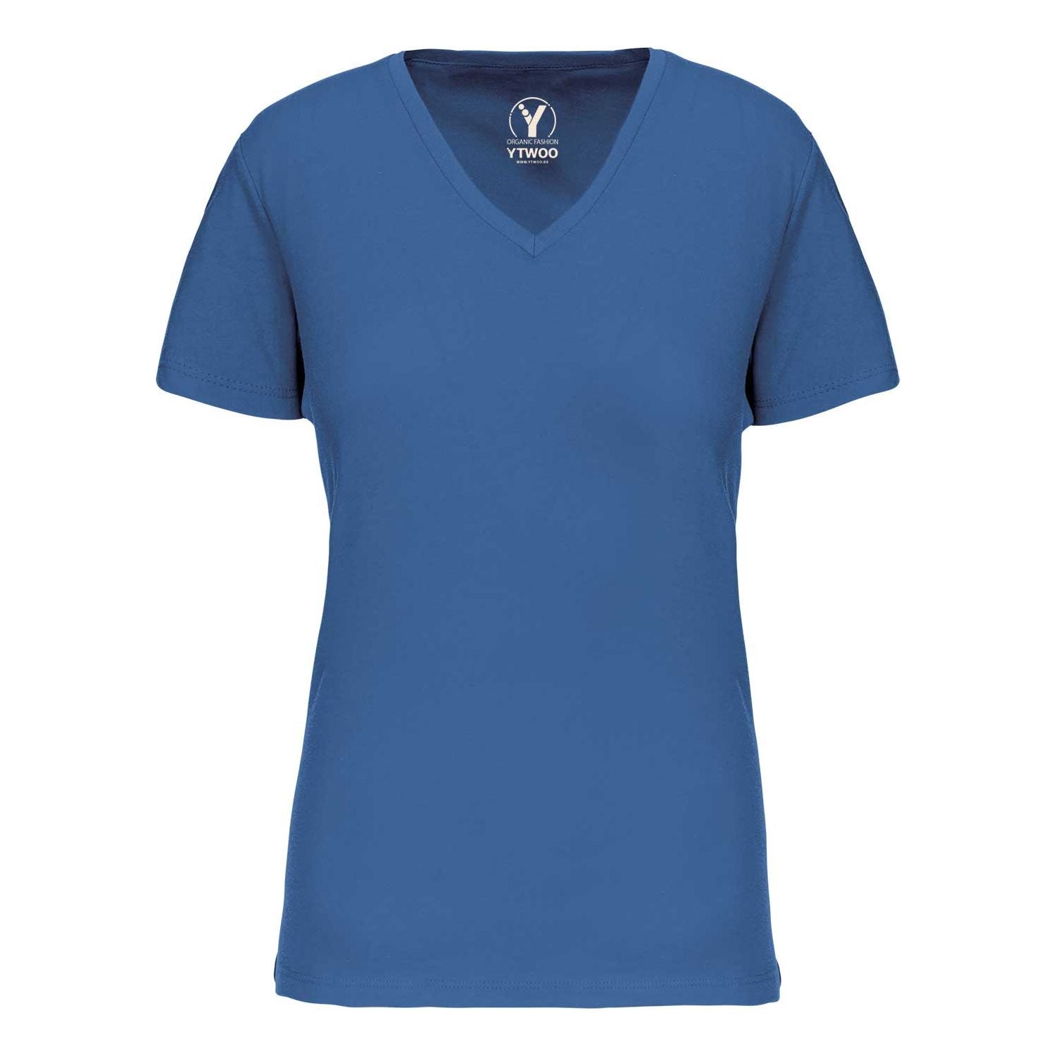 Basic Damen T-Shirt mit V-Ausschnitt aus Bio-Baumwolle in Conversion