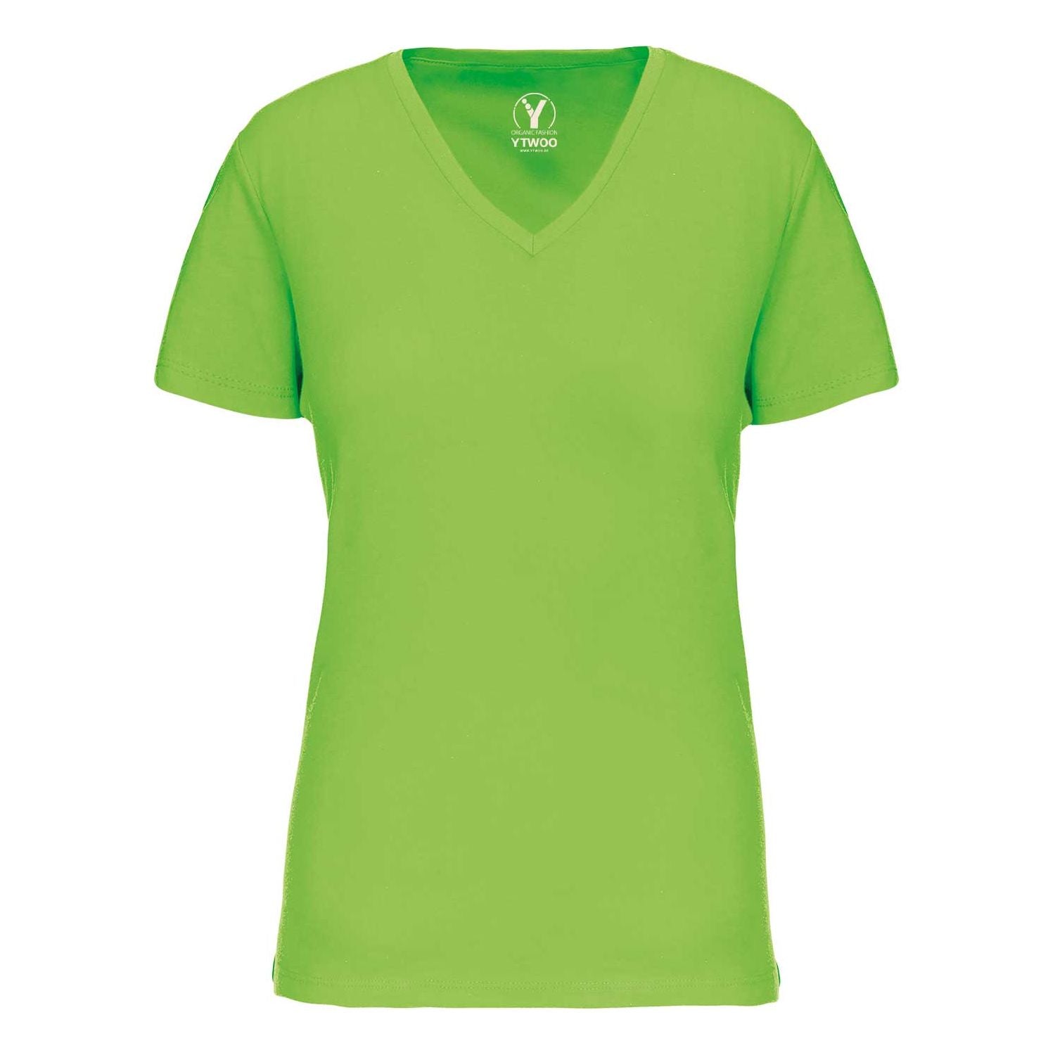 Basic Damen T-Shirt mit V-Ausschnitt aus Bio-Baumwolle in Conversion