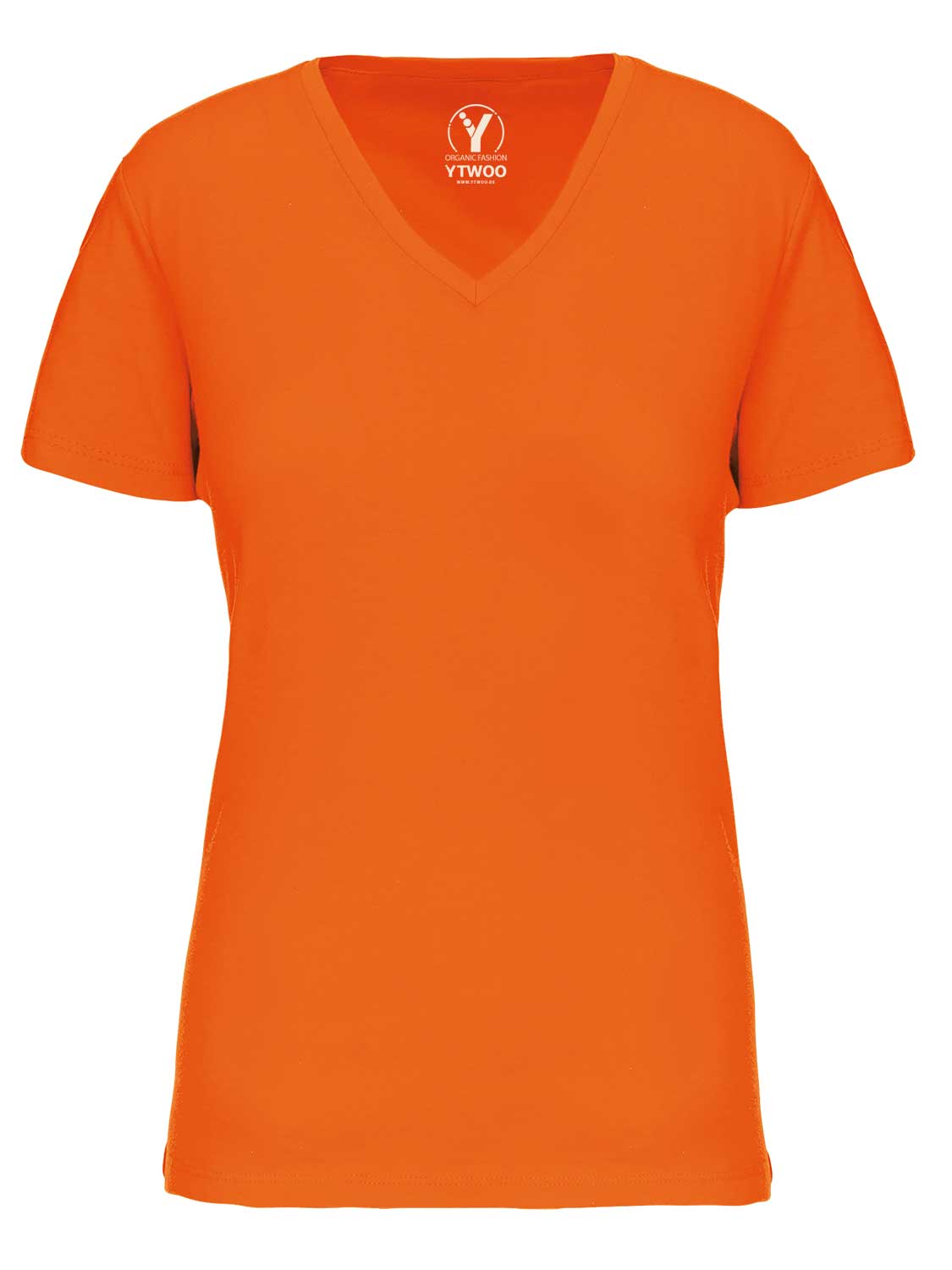 Basic Damen T-Shirt mit V-Ausschnitt aus Bio-Baumwolle in Conversion