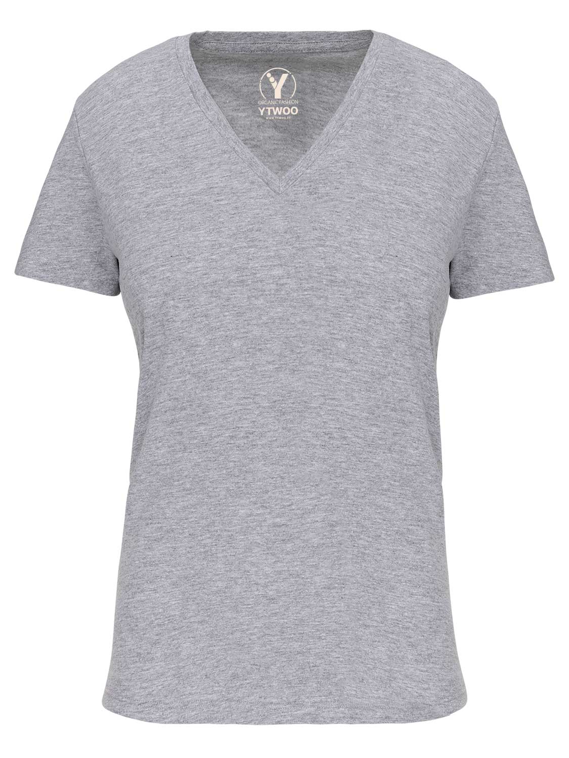 Basic Damen T-Shirt mit V-Ausschnitt aus Bio-Baumwolle in Conversion