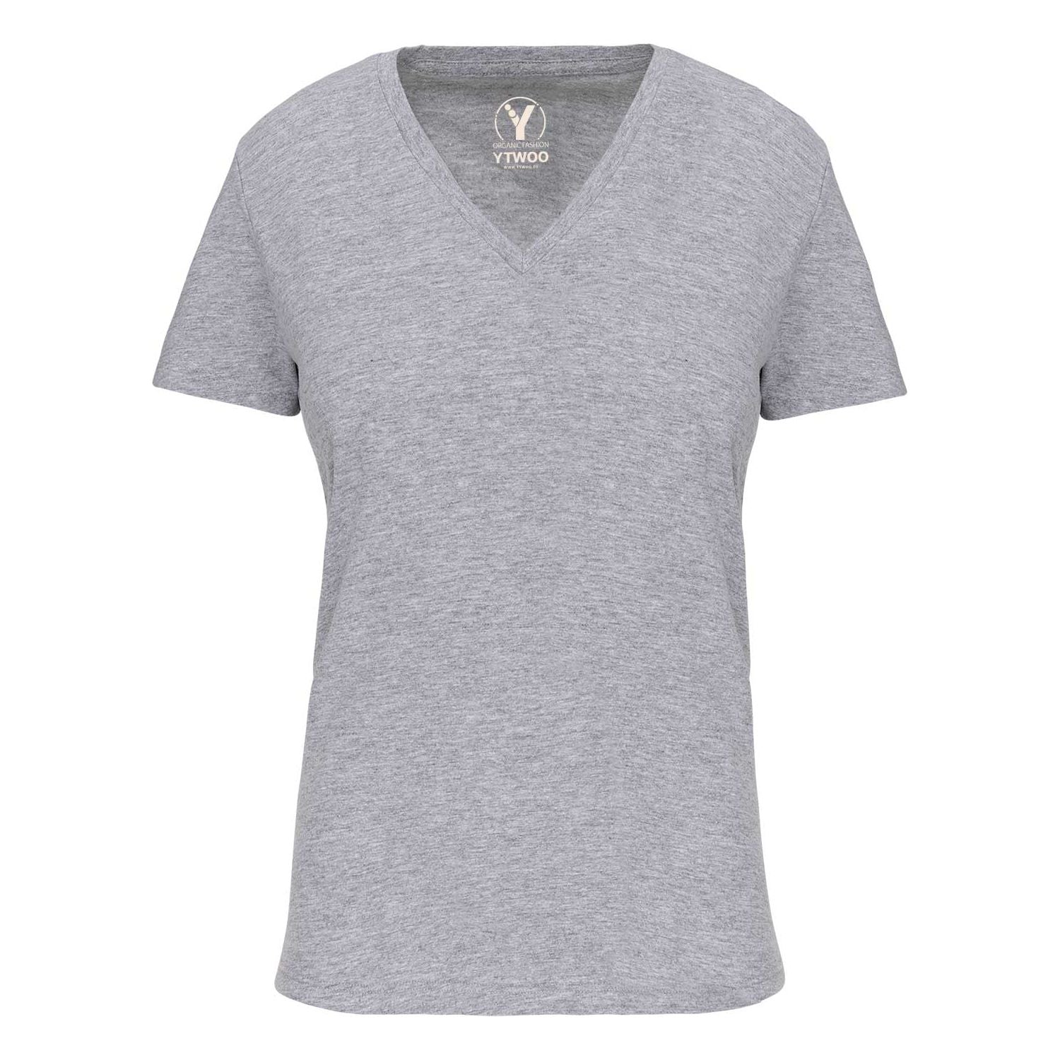 Basic Damen T-Shirt mit V-Ausschnitt aus Bio-Baumwolle in Conversion
